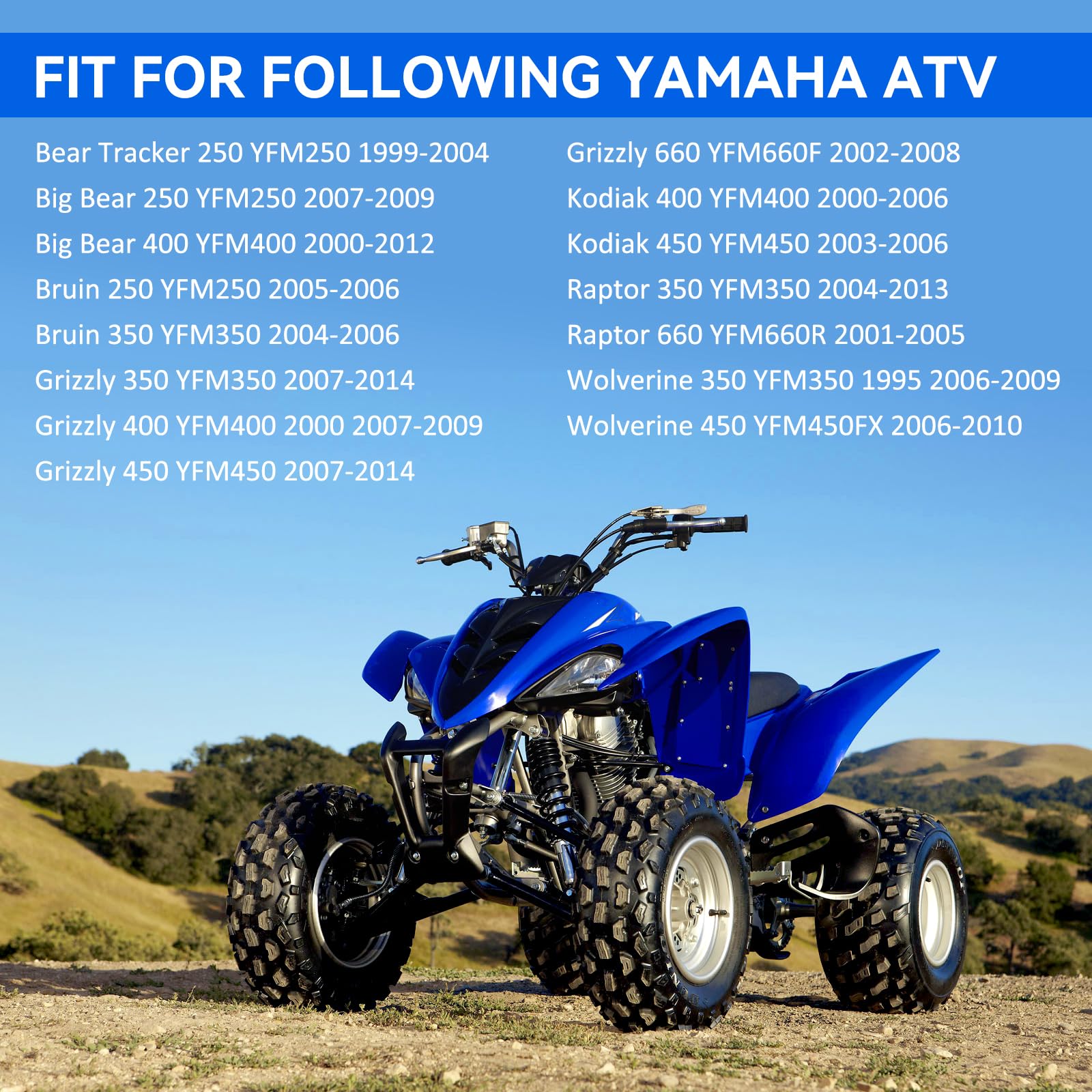 M Mati Starter Solenoid Relay & Plug & Spark For Yamaha Grizzly 350 400 450 660 Big Bear 250 400 Raptor 350 660 Wolverine 350 400 Kodiak 400 450 Bruin 250 350 Bear Tracker 250