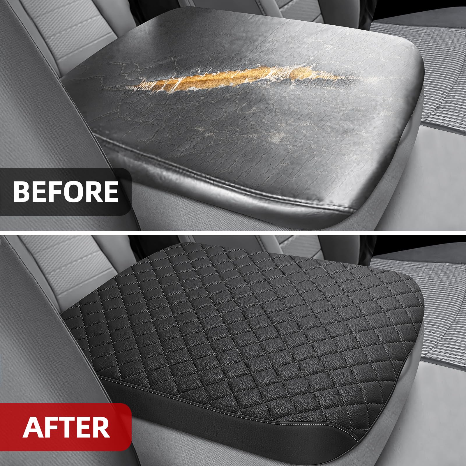 GAWAF Center Console Cover Fit for 2002-2012 Ram 1500 2500 3500 Jump Seat Console, Comfortable Armrest Cover Protector Customize