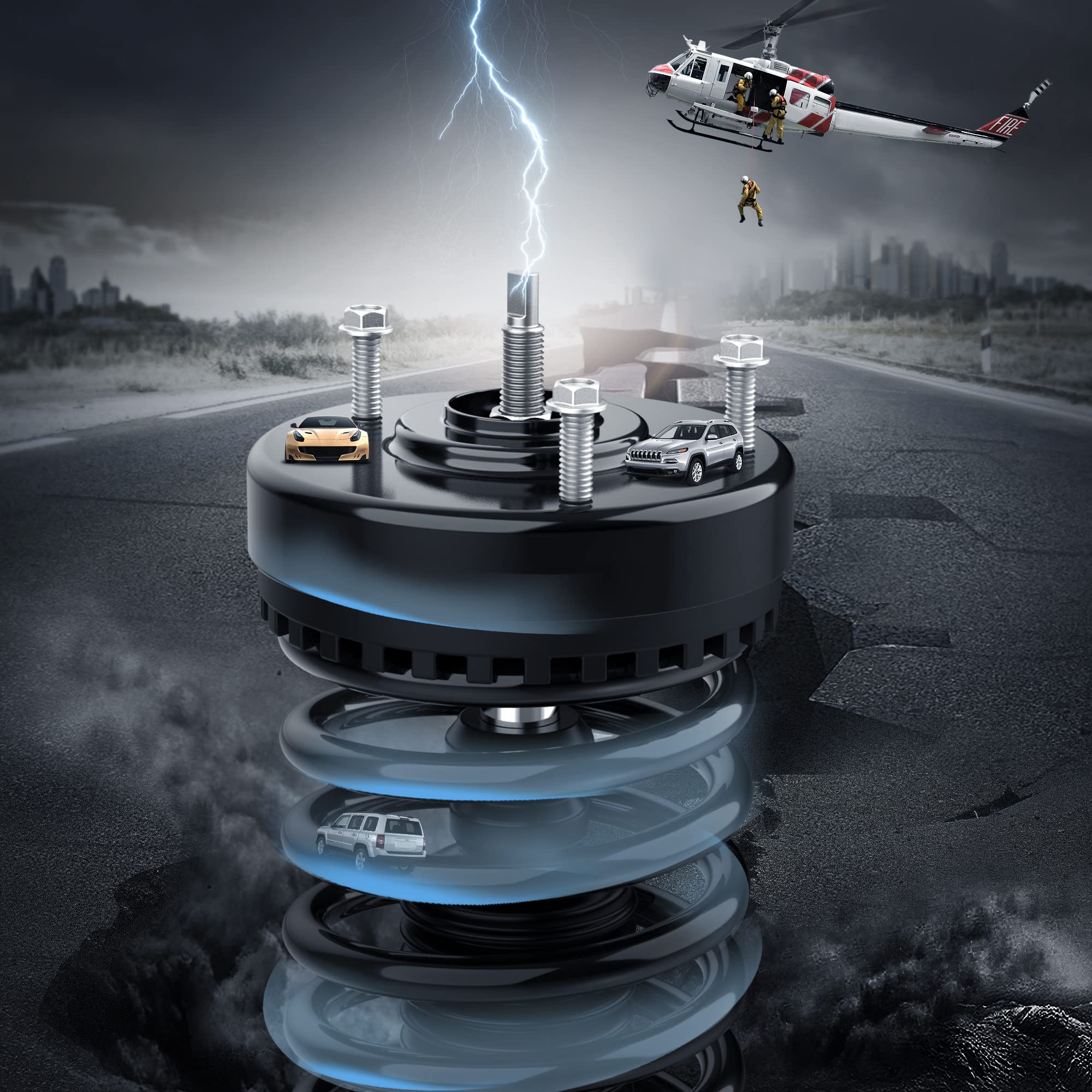 Autosaver88 Pair Front Complete Quick Struts Rear Shock Coil Spring Assembly Compatible With 2005 2006 2007 2008 2009 2010 Chrys