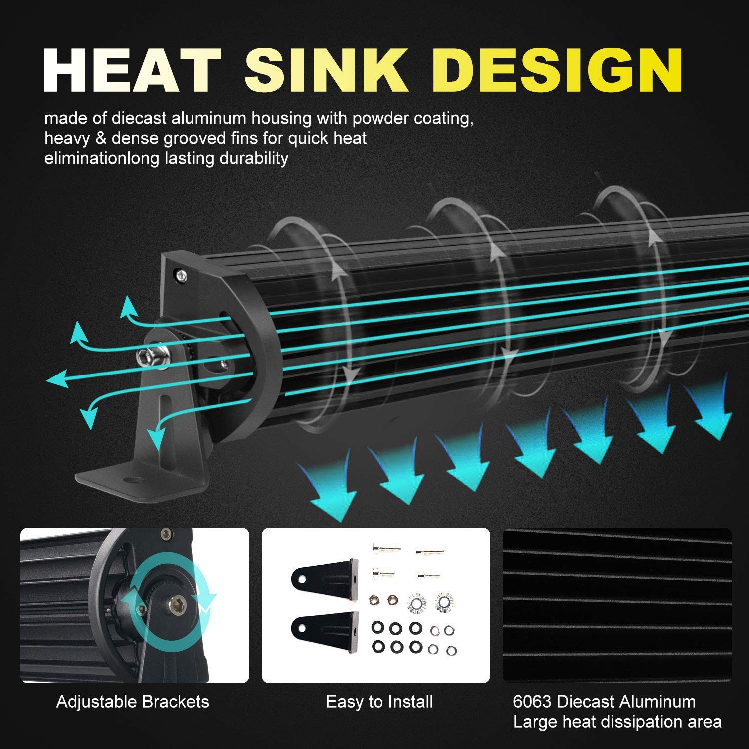 Turbo Sii 30/32 Inch Curved Led Light Bar 585W Triple Row Offroad Driving Spot Flood Combo Beam Led Bar Ip67 Waterproof W/2Pcs 4