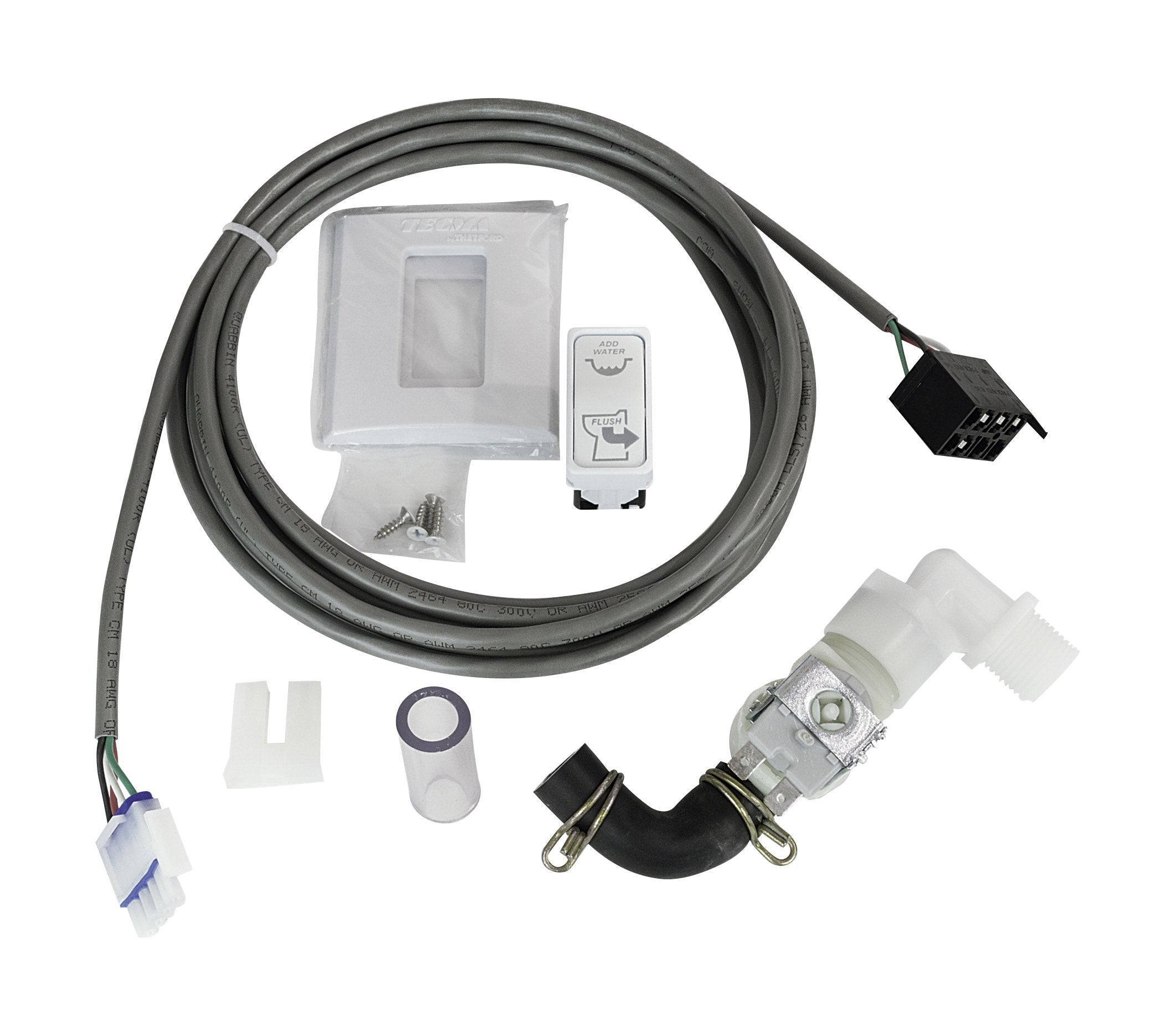 Thetford Marine Easyfit/Nano/Compass 12V Heads Install Kit With Fresh Water Solenoid, Wire Harness And Eco Switch 38670