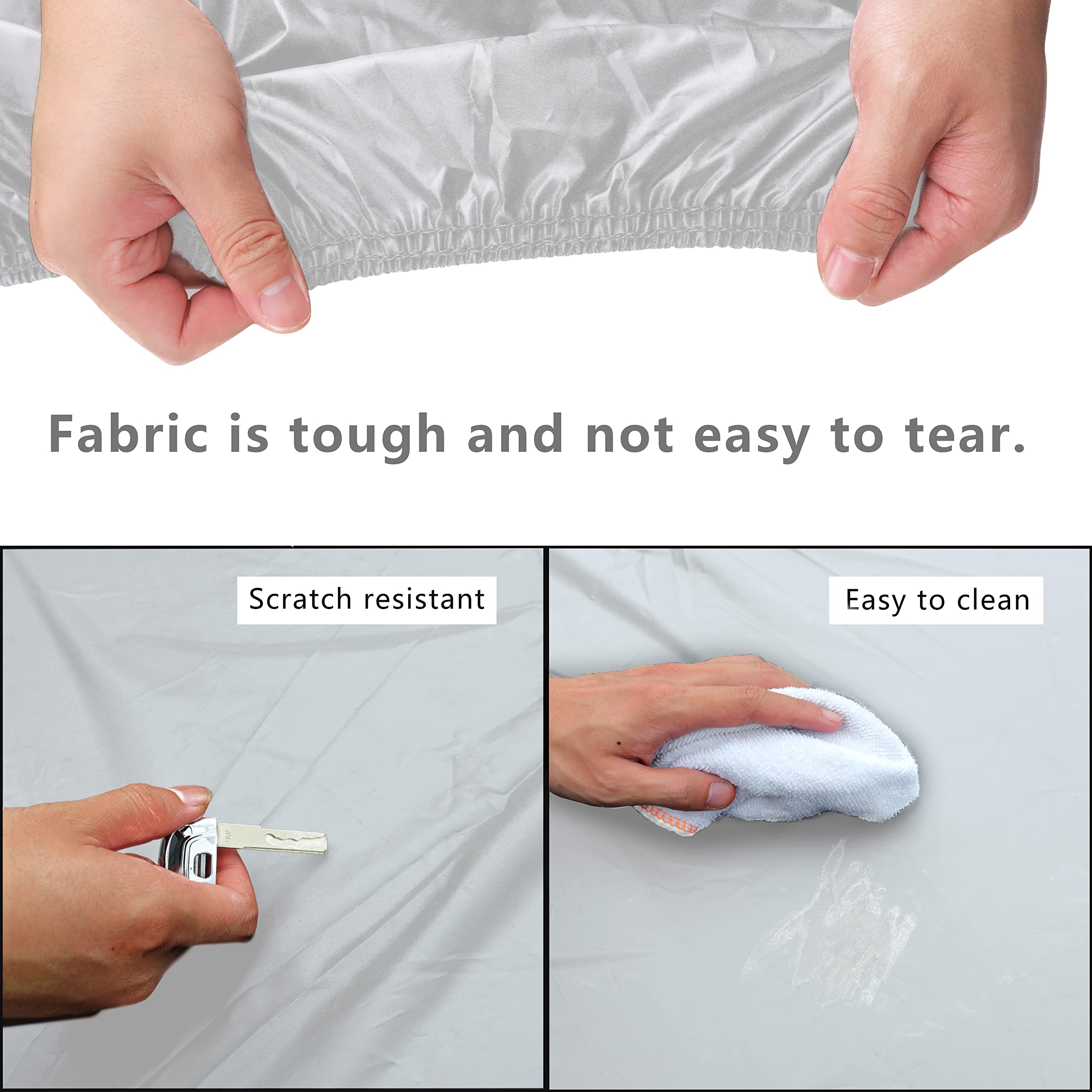 Mornyray Waterproof Car Cover All Weather Snowproof Uv Protection Windproof Outdoor Full Truck Cover, Universal Fit For (Fit Tru