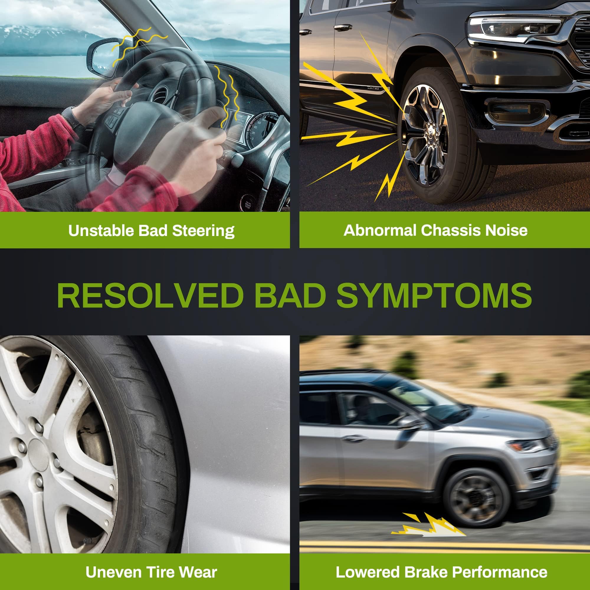 Autosaver88 Front Upper Control Arm Kit Compatible With 1999-2007 Chevrolet, 2002-2006 Cadillac Escalade, 1999-2007 Gmc -(4Wd, 6