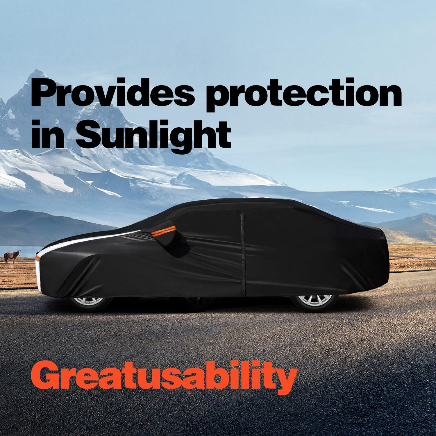 Cotryvox Car Cover For Dodge Challenger Hellcat (2008-2025) All-Weather Outdoor Waterproof Rain Snow Uv Sun Protector Full Exter