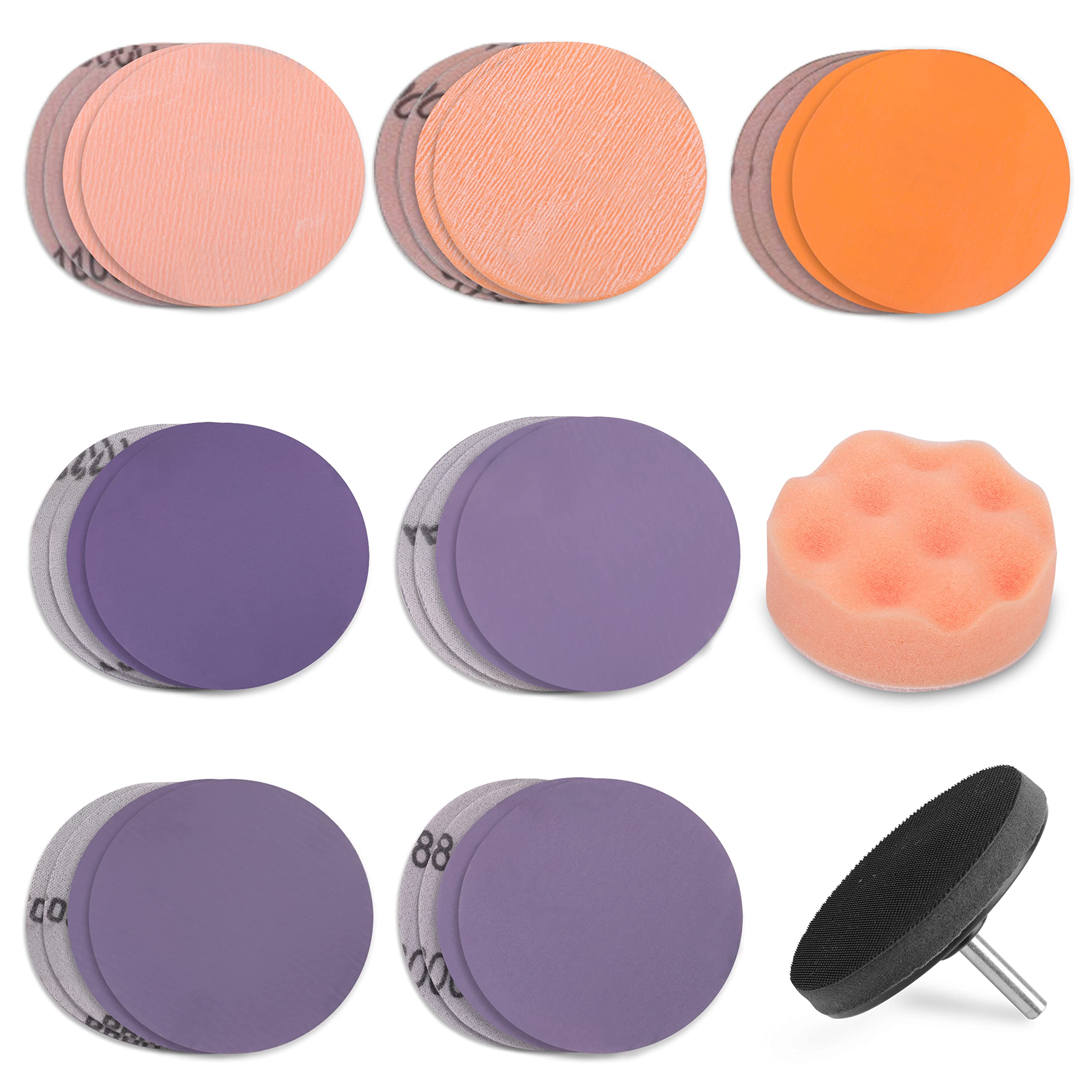 Platinumedge Car Headlight Restoration Kit, 30 Piece Headlight Renewal Kit, 3-Inch Car Headlights Polishing Sanding Discs Kit, H