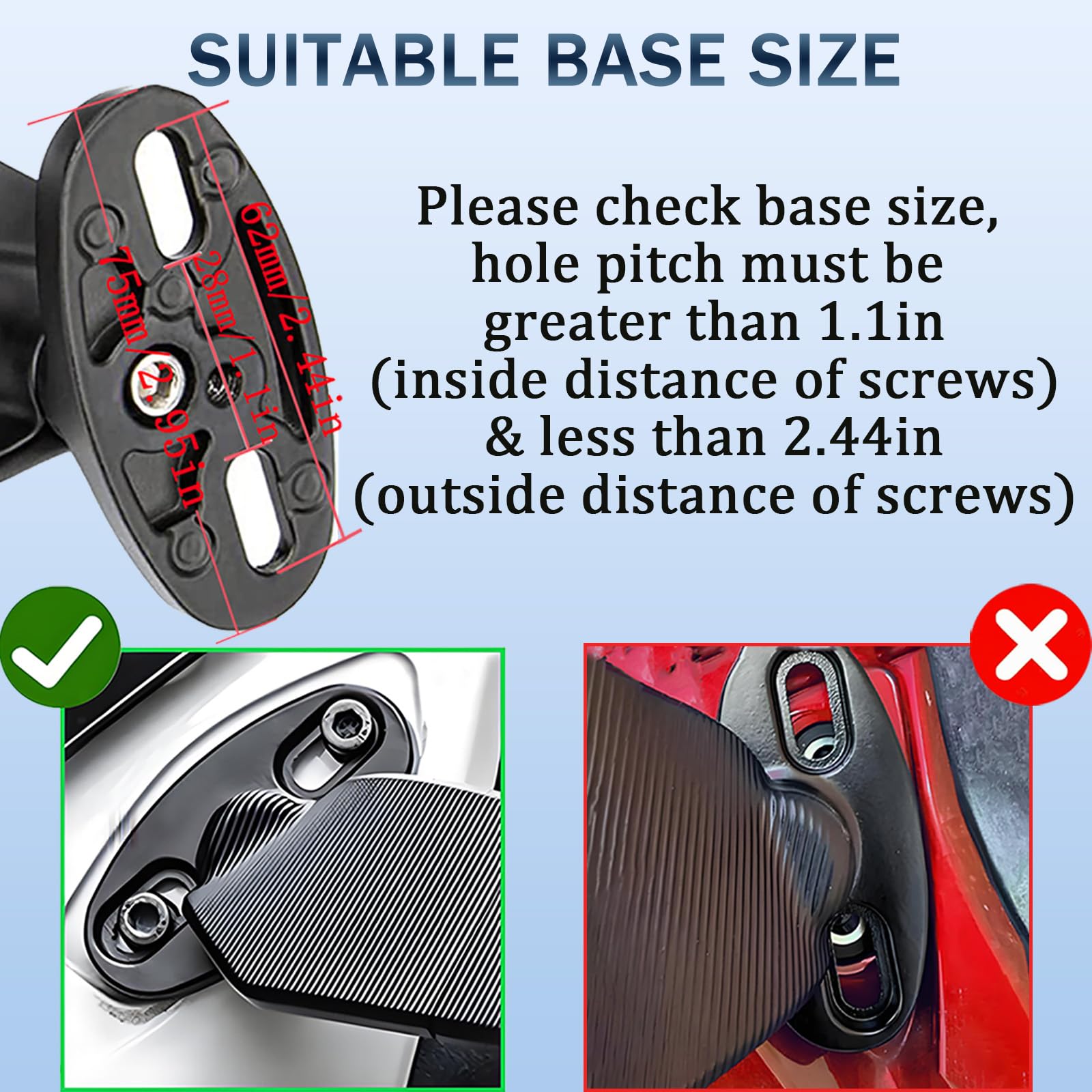 Motorcycle Rear View Mirrors, 360 Rotating Stealth Mirror, Adjustable Side Mirrors, for Honda CBR300R CBR500R CBR600RR CBR1000RR