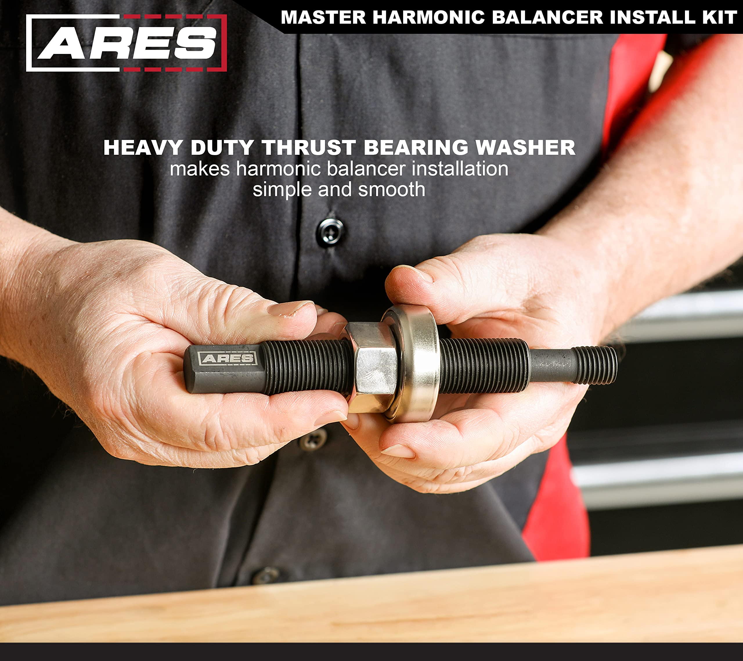 Ares 15086 - Master Harmonic Balancer Install Kit - Install Balancer Pulleys On Domestic And Import Vehicles - Includes Extra Lo