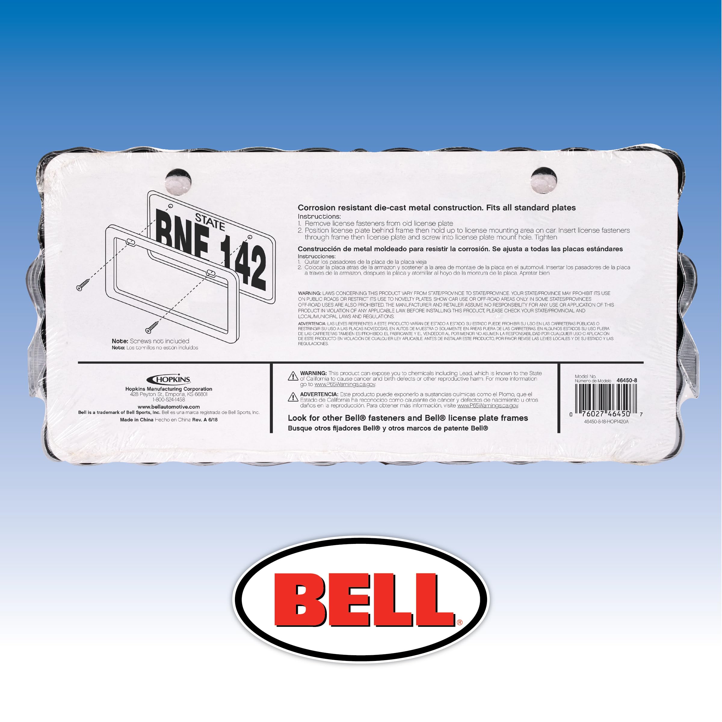 Bell Automotive 22-1-46450-8 Universal Pink Breast Cancer Awareness Ribbon Design License Plate Frame