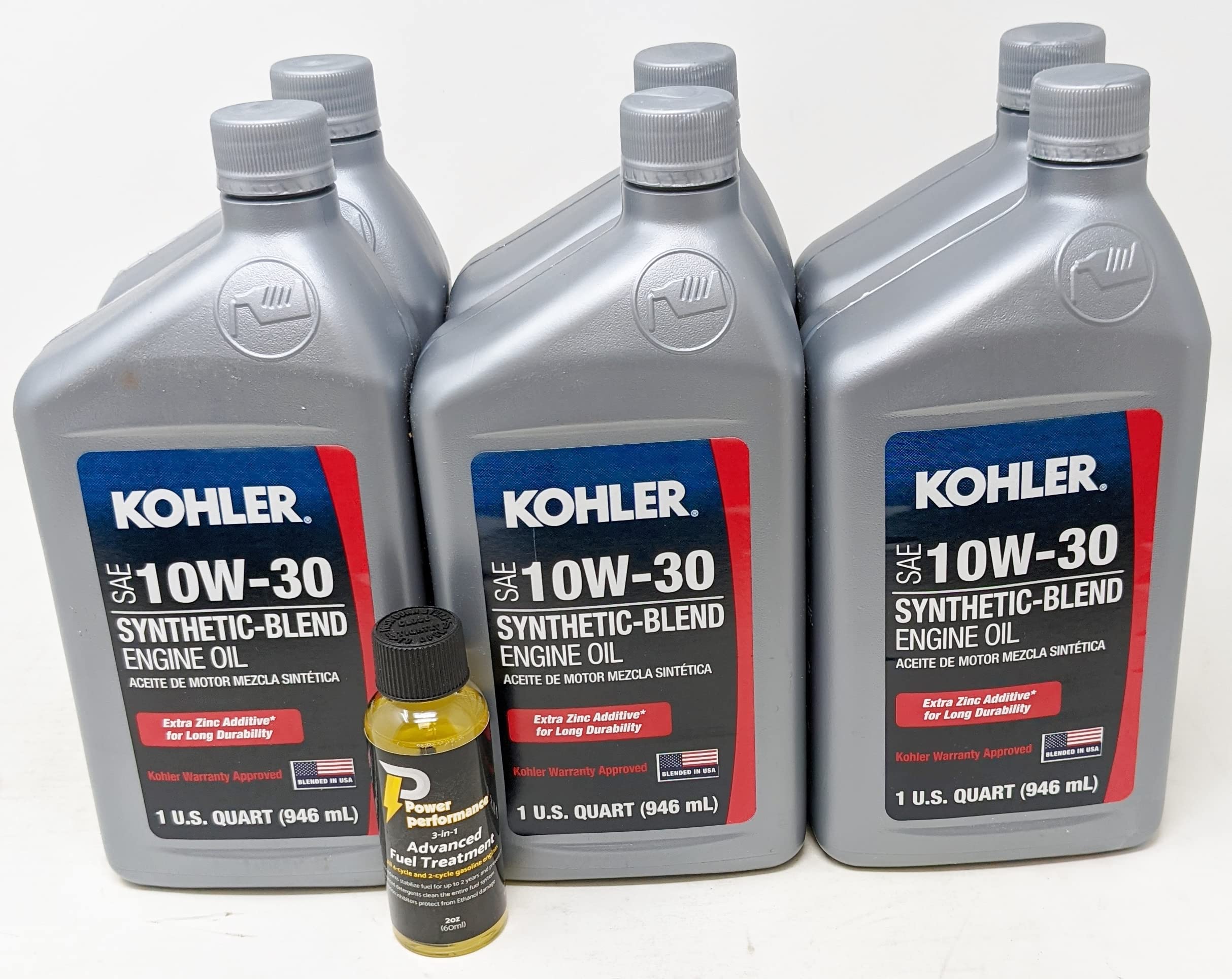 Kohler 6PK 10W-30 Sythetic Blend 25 357 65-S Oil and Fuel Treatment