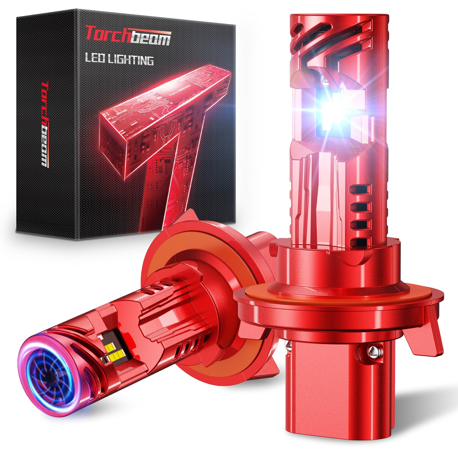 Torchbeam H13/9008 Fog Bulbs Cambo 32000Lm Brightness With Extra Wide View, Canbus Ready 6500K H13 Fog Lamps 50000+ Hours Wirele