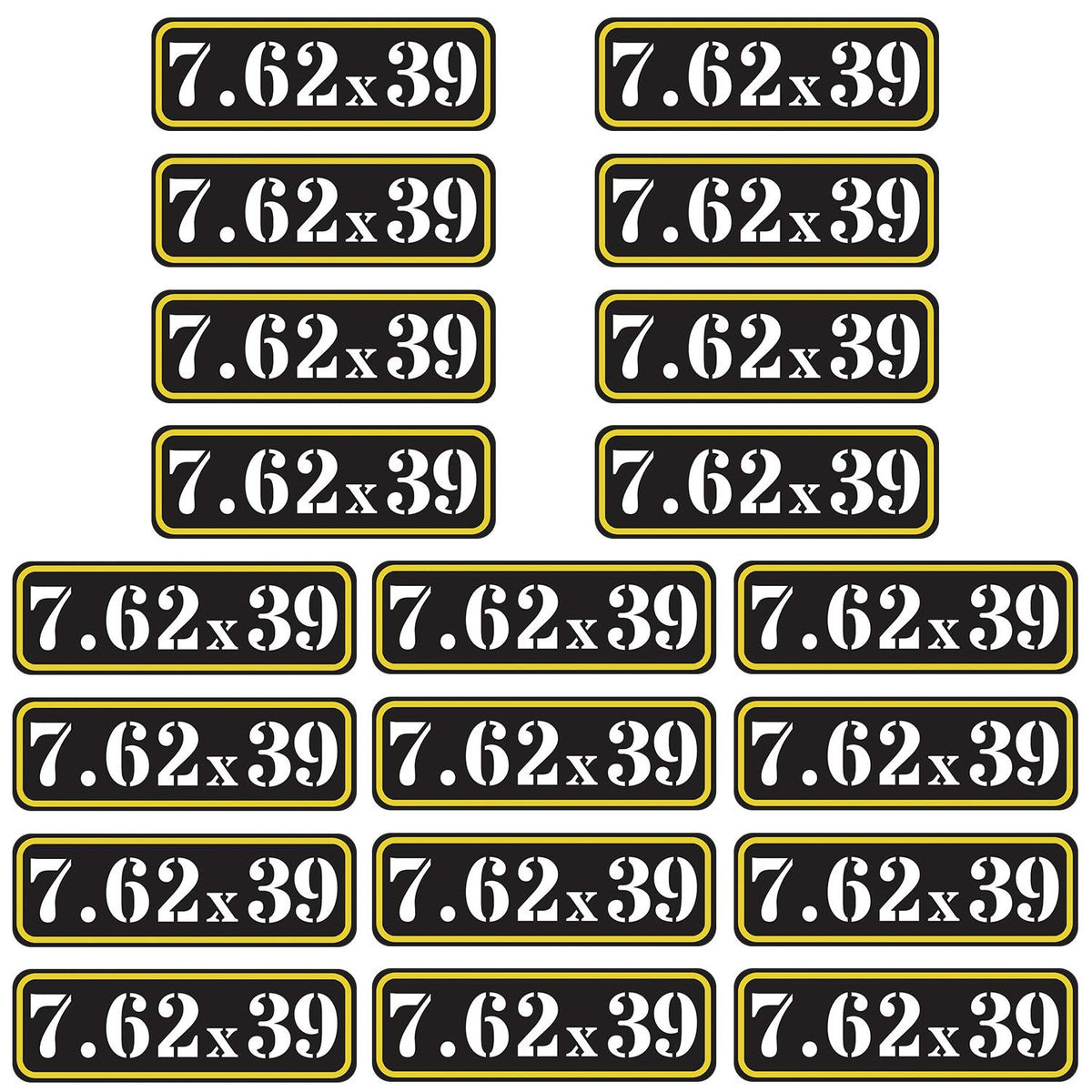 Aolamegs Ammo Can Vinyl Sticker Set Decal Label For Cans Cases Boxes .22 .223 .308 9Mm .380 .45 5.56 7.62 12Ga 300Blk (20 Pack/7