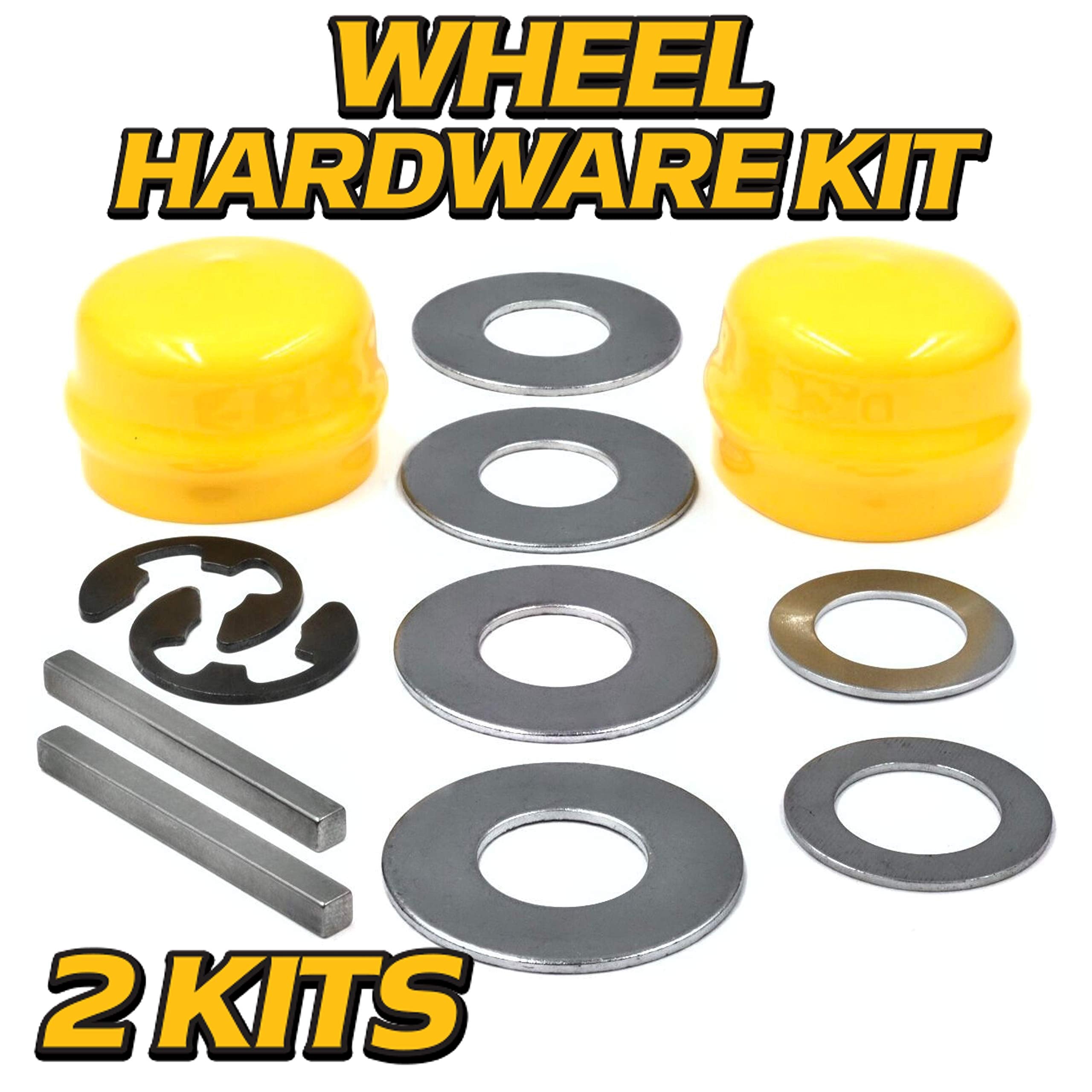 HD Switch Rear Wheel Axle Key & Hardware Kit for John Deere M82401, M143338, R27434, M123254, GX21931, and Scotts Sabre