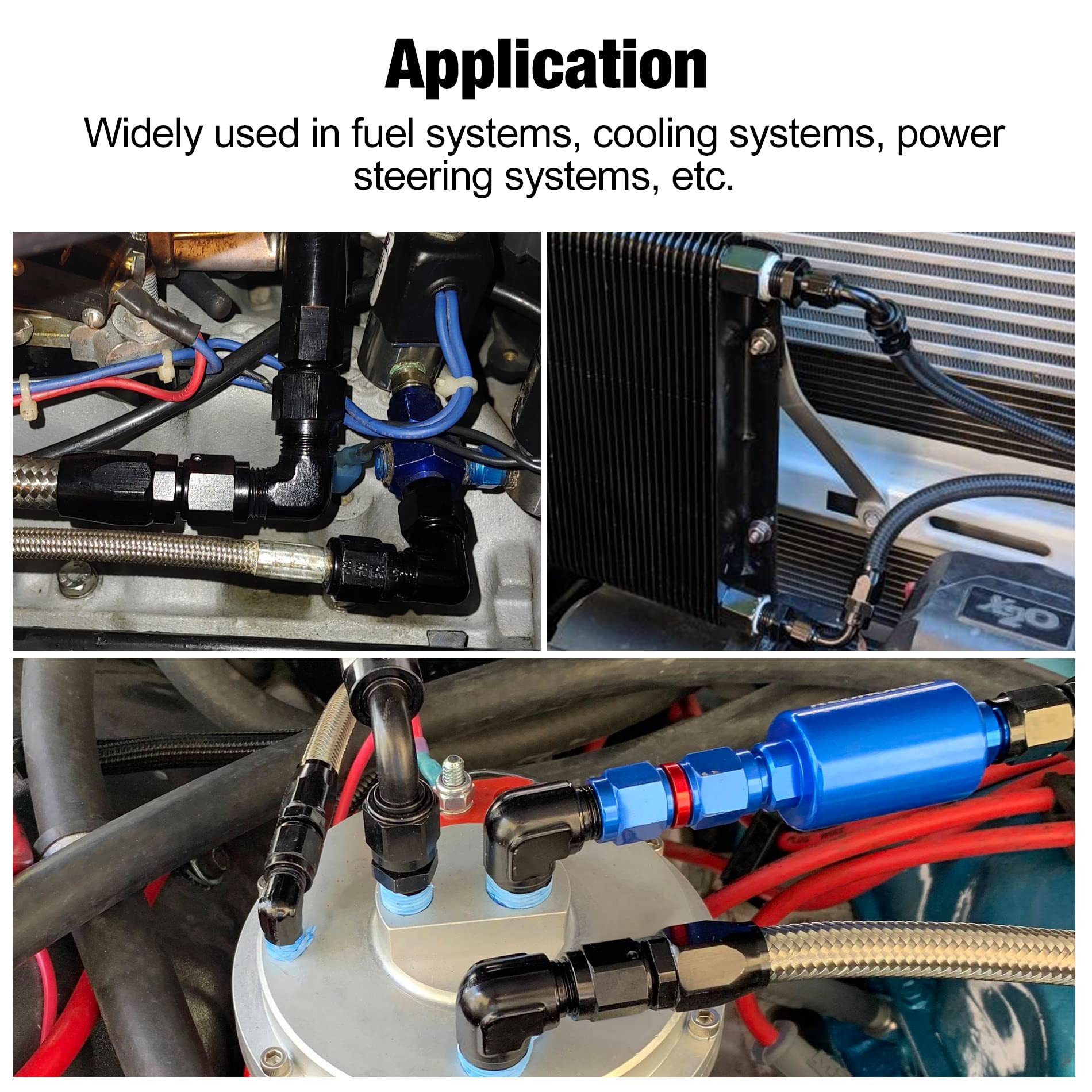 Evil Energy 3An To 1/8'' Npt Male 90 Degree Fitting Aluminum Balck