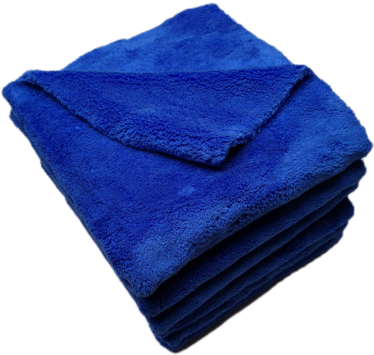 Softbatfy Plush Edgeless Microfiber Towel For Car, Soft Drying Wash Detailing Buffing Polishing Towel, 16 X 16Inches (Blue, 6Pac