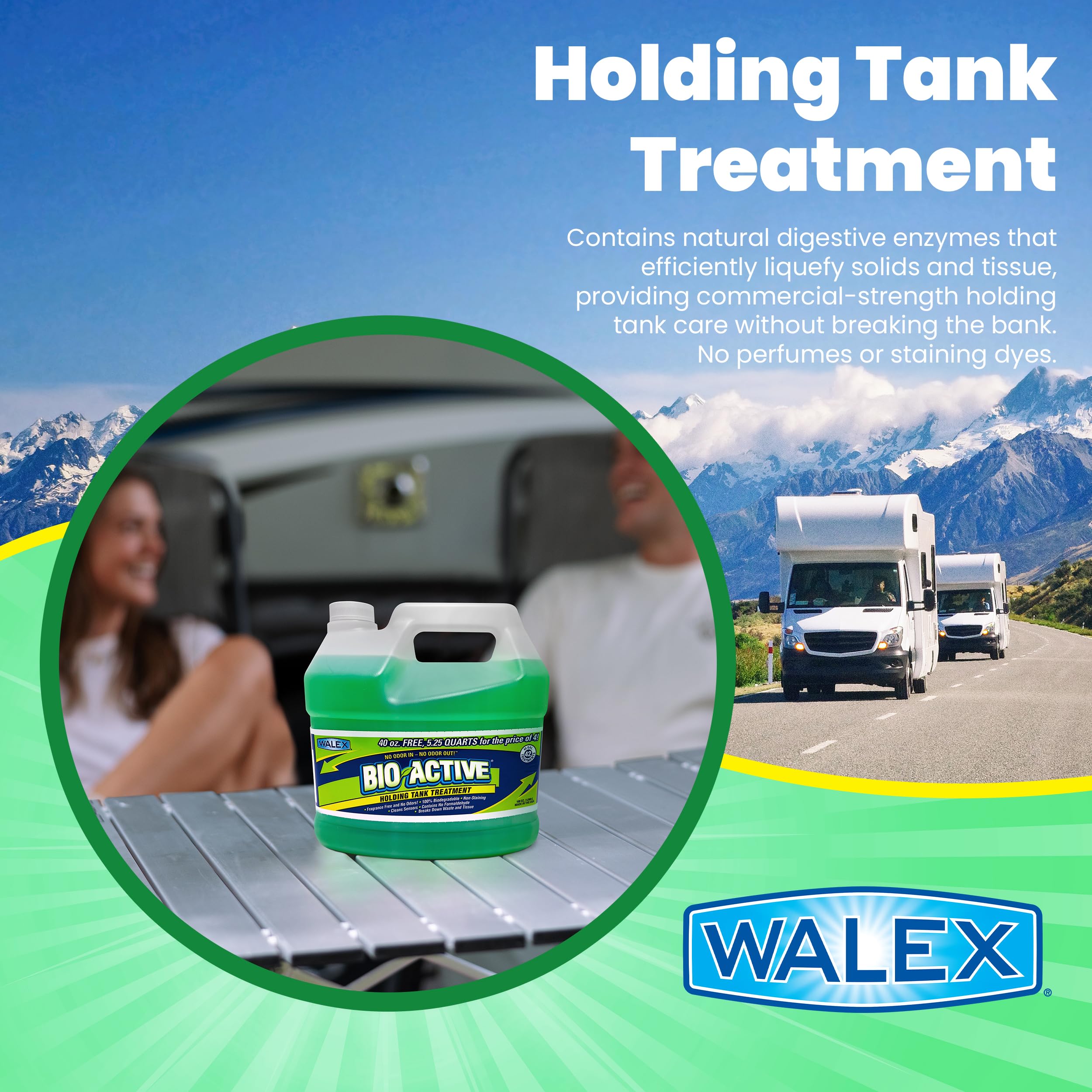 Walex Bio-72168 Bio-Active Liquid Holding Tank Treatment - 168 Oz., Non-Measurable