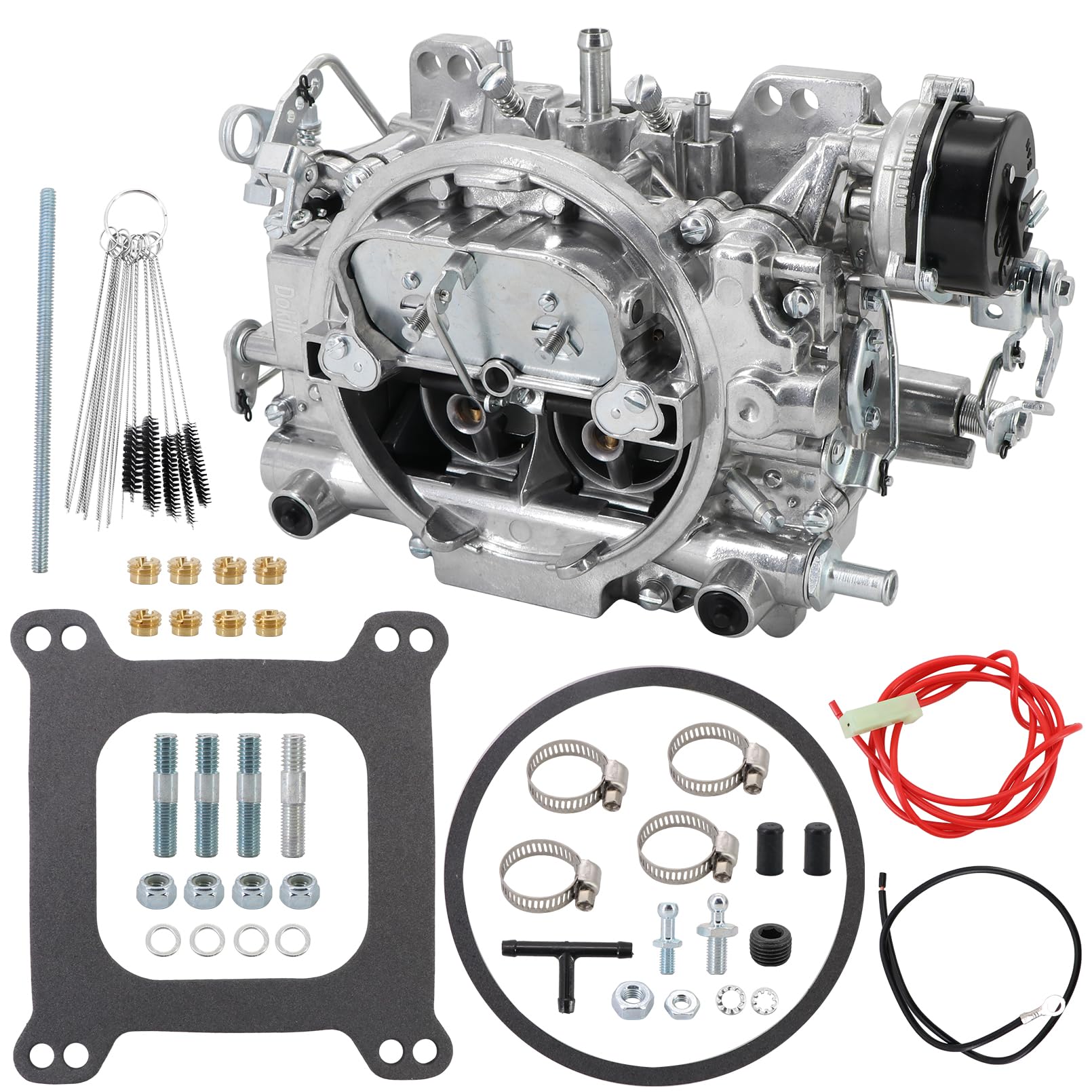 Dokili 1403 Carburetor Replacement for 500CFM 4-Barrel Square Bore Air Valve Secondary Electric Choke Compatible with Ch.evy Ch.