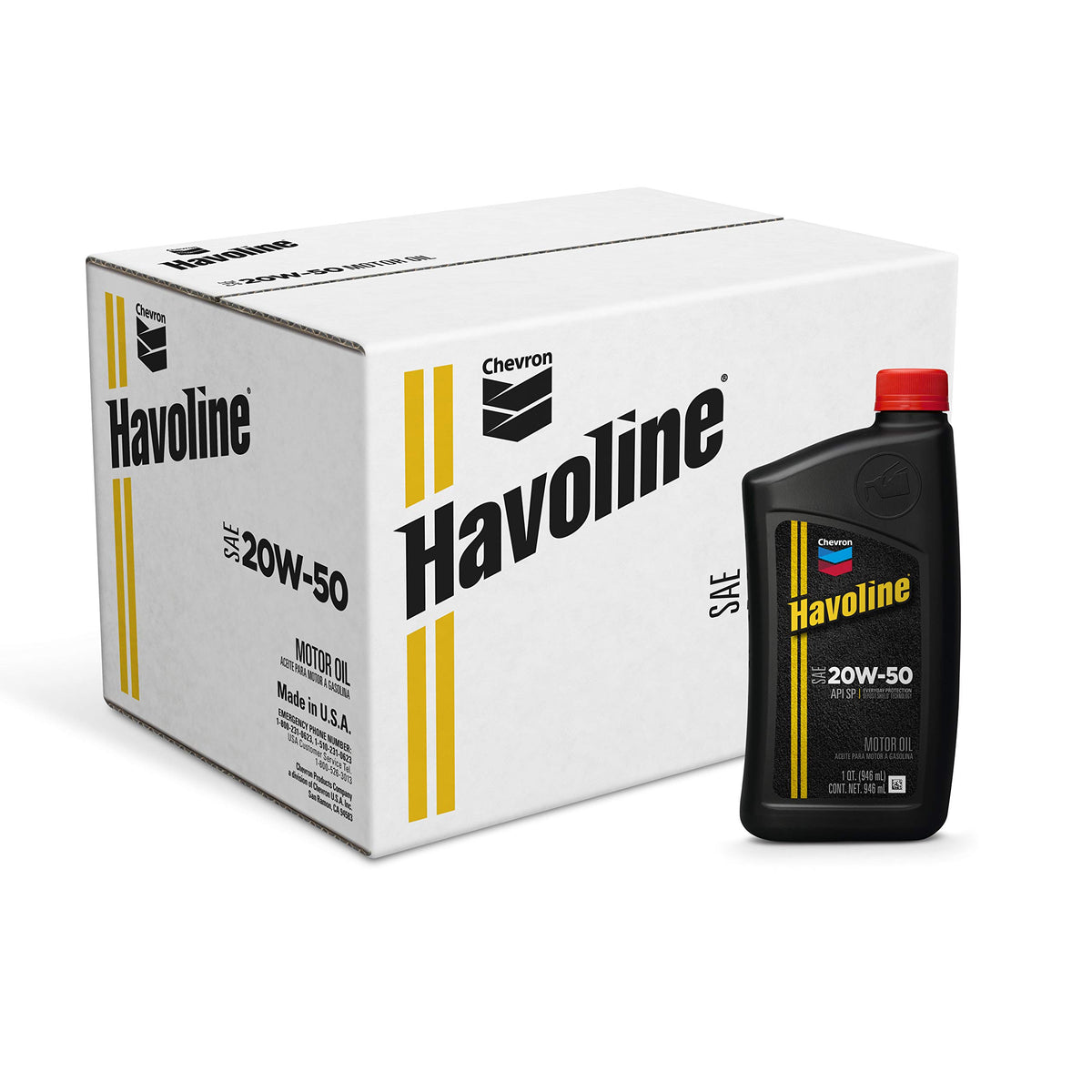Havoline (223397481-12Pk 20W-50 Motor Oil - 1 Qt. (Pack Of 12)
