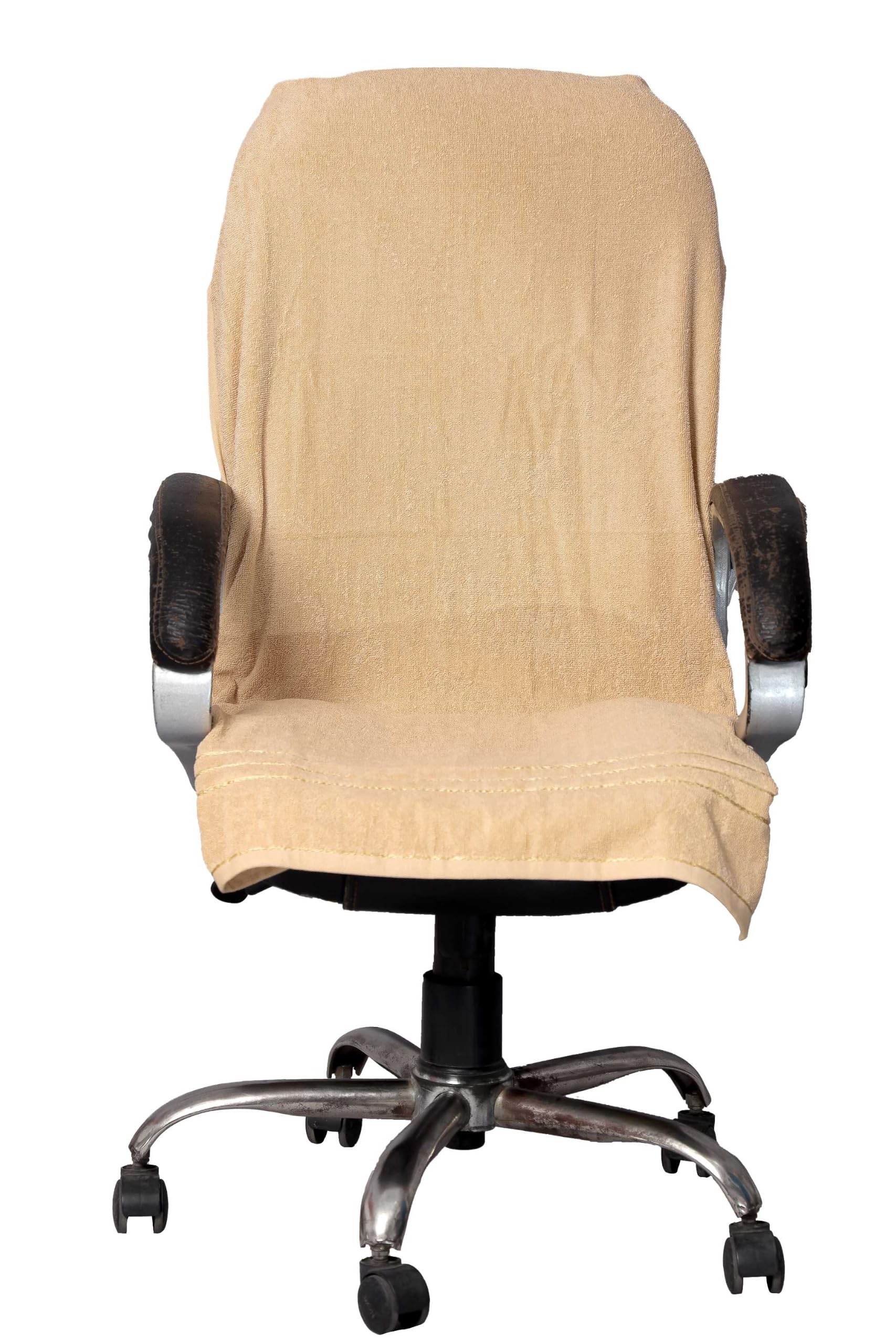 MISHIKA Cotton Car Seat Towel Cover and Office Chair Cover Beige, Soft Driving Comfort (1, CH Mango, 30X60INC.)