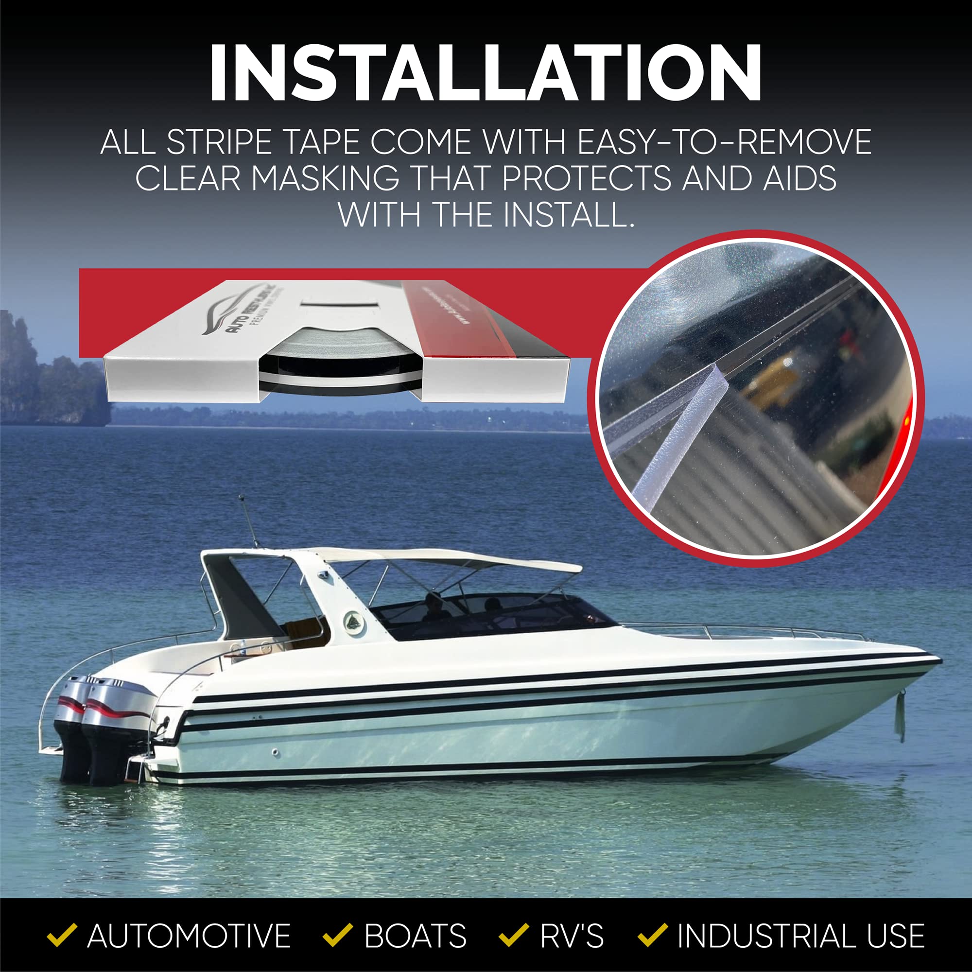 Ari 8/16 X 150' 3M Automotive Vinyl Pinstriping Tape (Bright Orange)