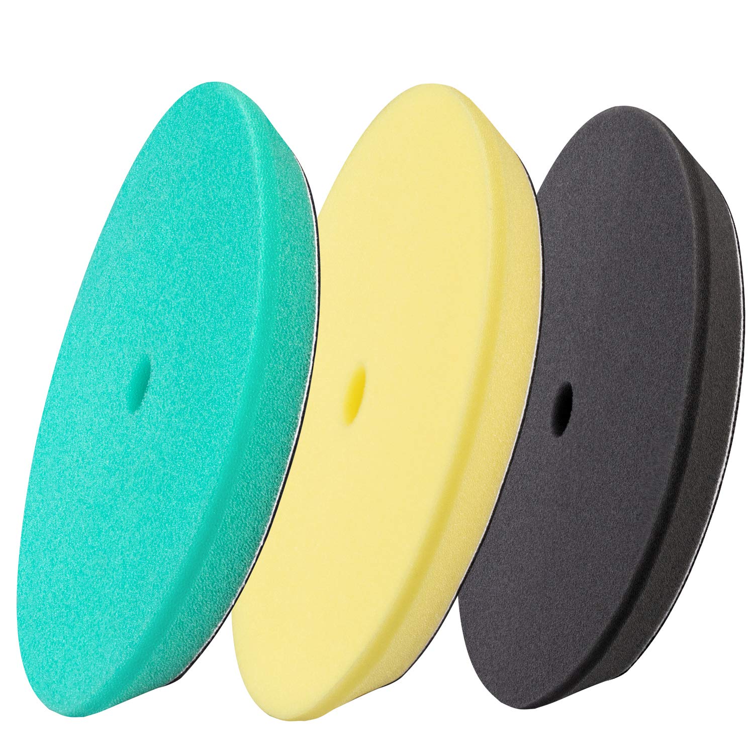 3pcs 6 inch Polishing Pads, 6 Orbital Buffing Pads Hook and Loop Foam Buffer Pad Set for Sanding, Compounding, Polishing and W