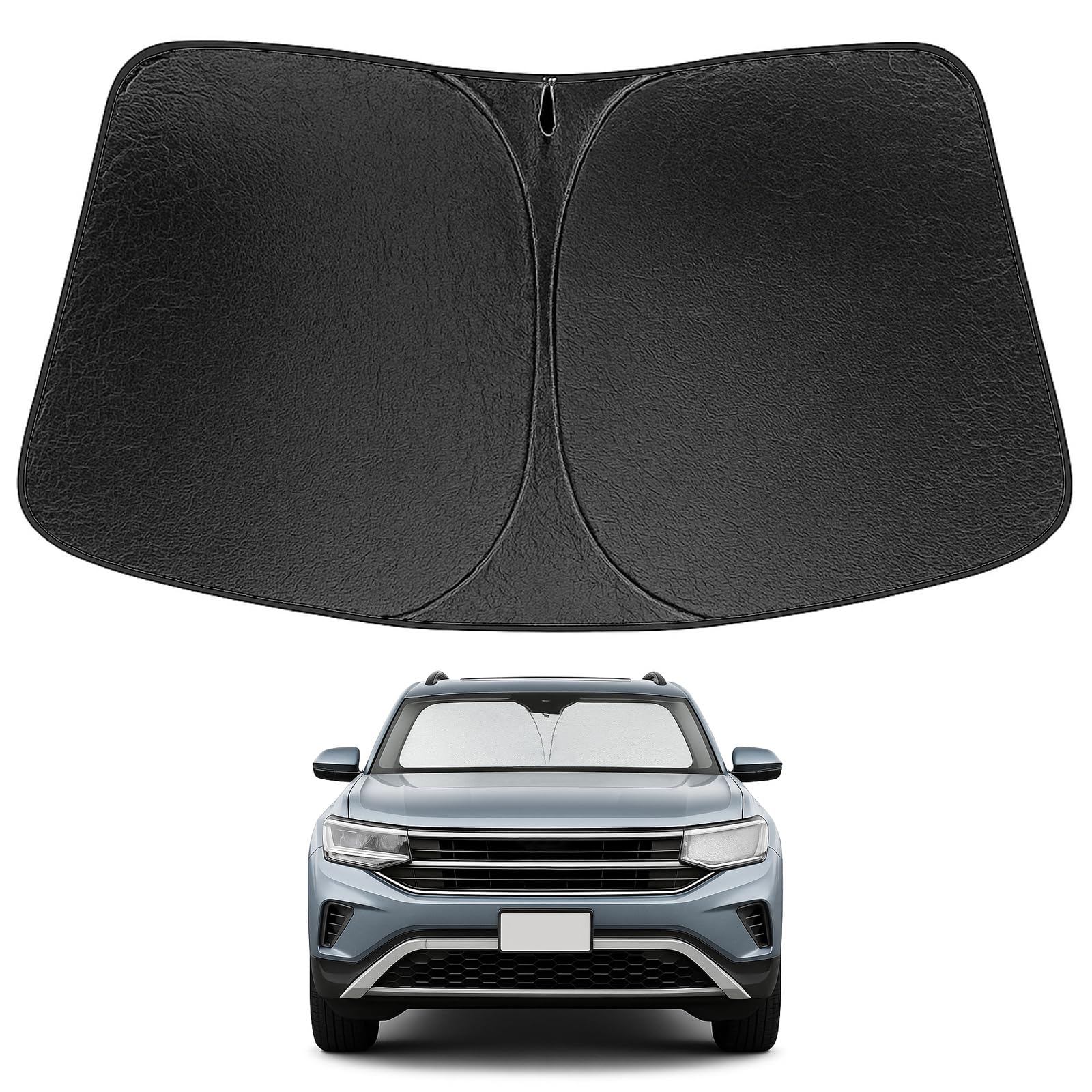 Proadsy 2025 Upgrade Windshield Sunshade Custom For Volkswagen Atlas 2018-2024 2025 Block Sun & Uv Foldable Front Window Car Sha