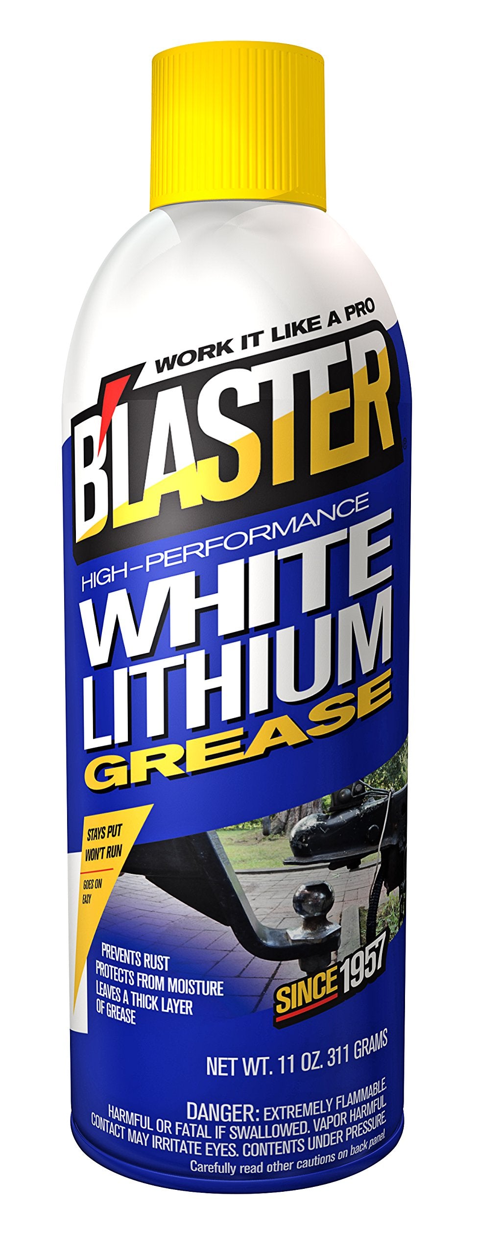 Blaster 16-Lg-12Pk High-Performance White Lithium Grease - Spray Lubricant - 11-Ounces - Case Of 12