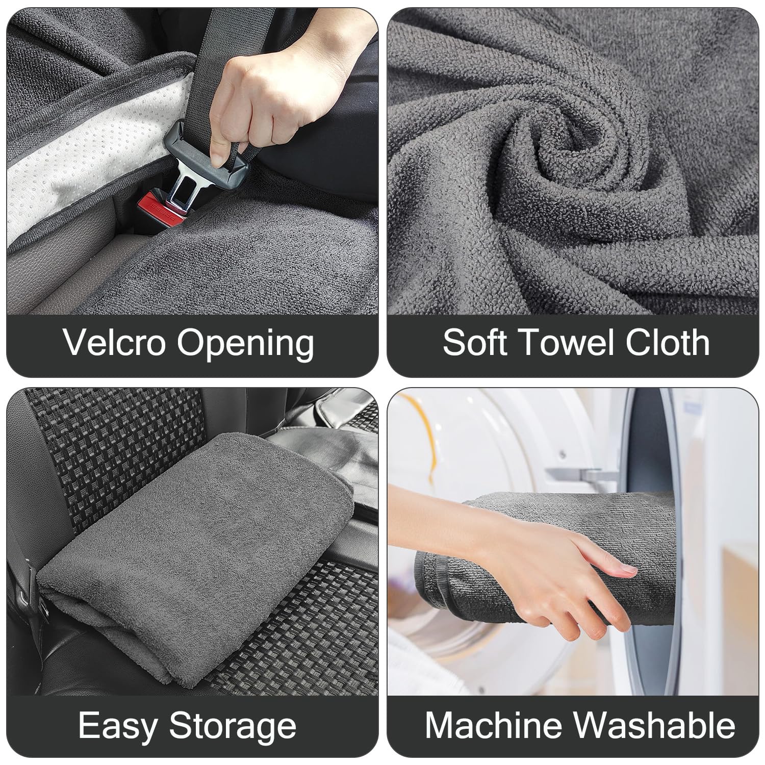 Deckaly Waterproof Backseat Cover For Car Trucks Van Suv Jeep, Rear Bench Towel Seat Covers, Car Seat Protector For Gym Swimming