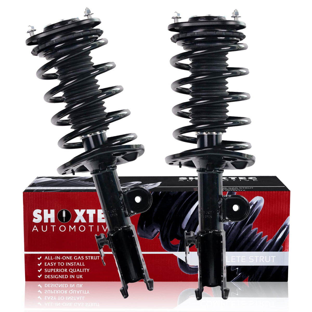 Shoxtec Front Pair Complete Struts Assembly Replacement for 2010-2015 Toyota Prius 1.8L I4 Coil Spring Shock Absorber Kits Repl.