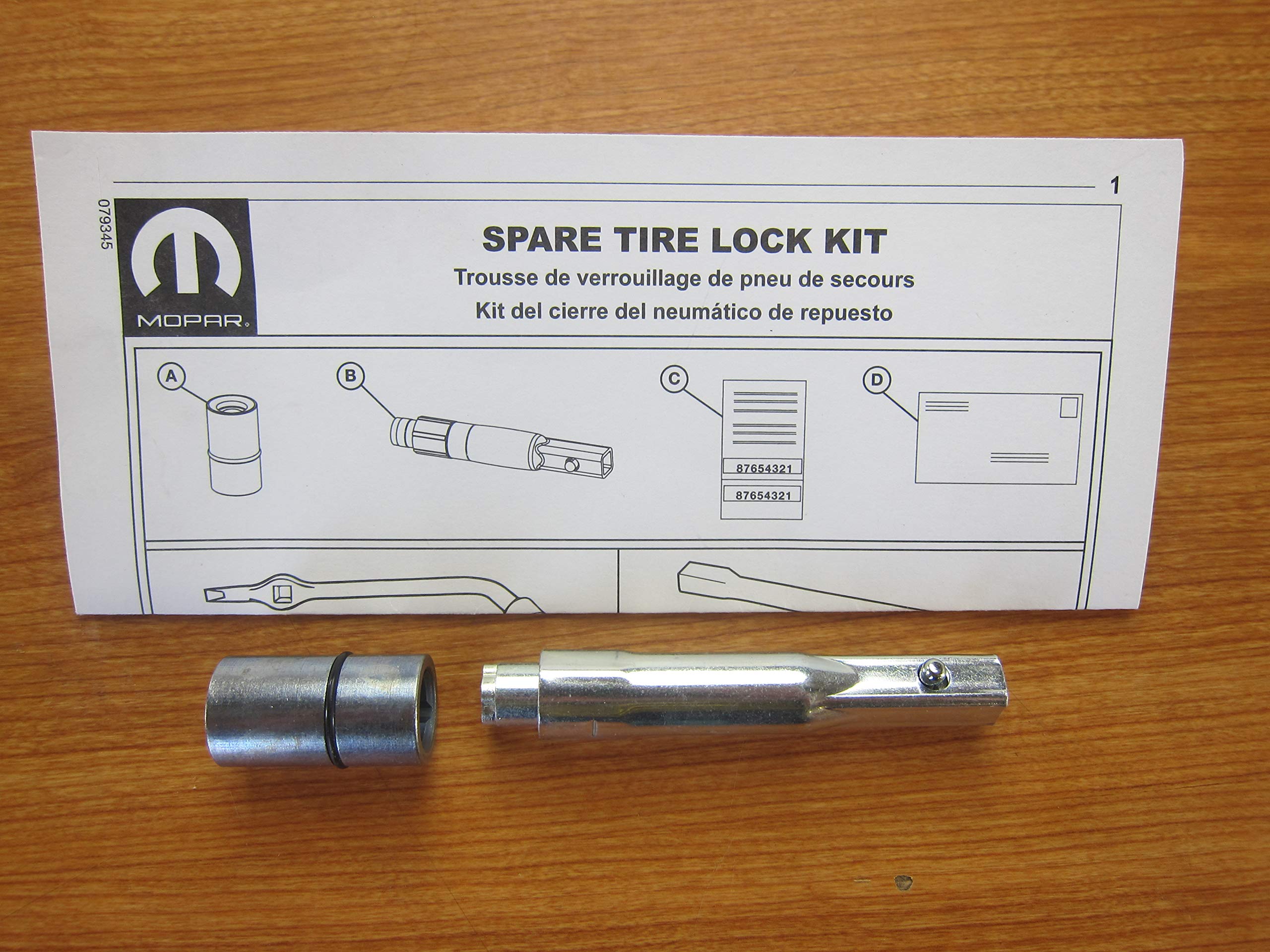 Ram 1500 Dt Jeep Gladiator Spare Tire Lock New Mopar Oem