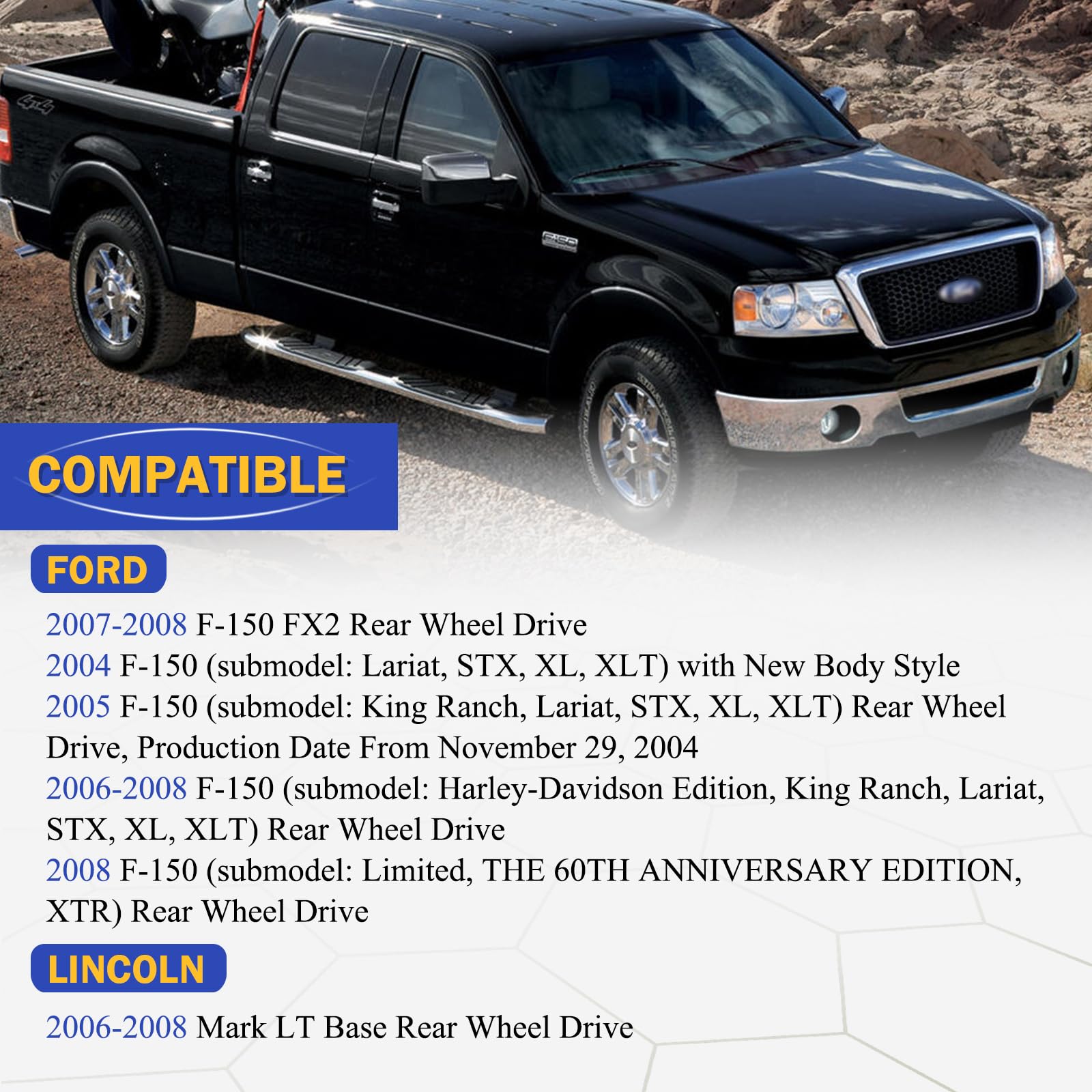 Zinc-Nickel Alloy Front Stabilizer Sway Bar End Link End Kit For 2004-2008 Ford F-150 2Wd 2006-2008 Lincoln Mark Lt 2Wd K80337