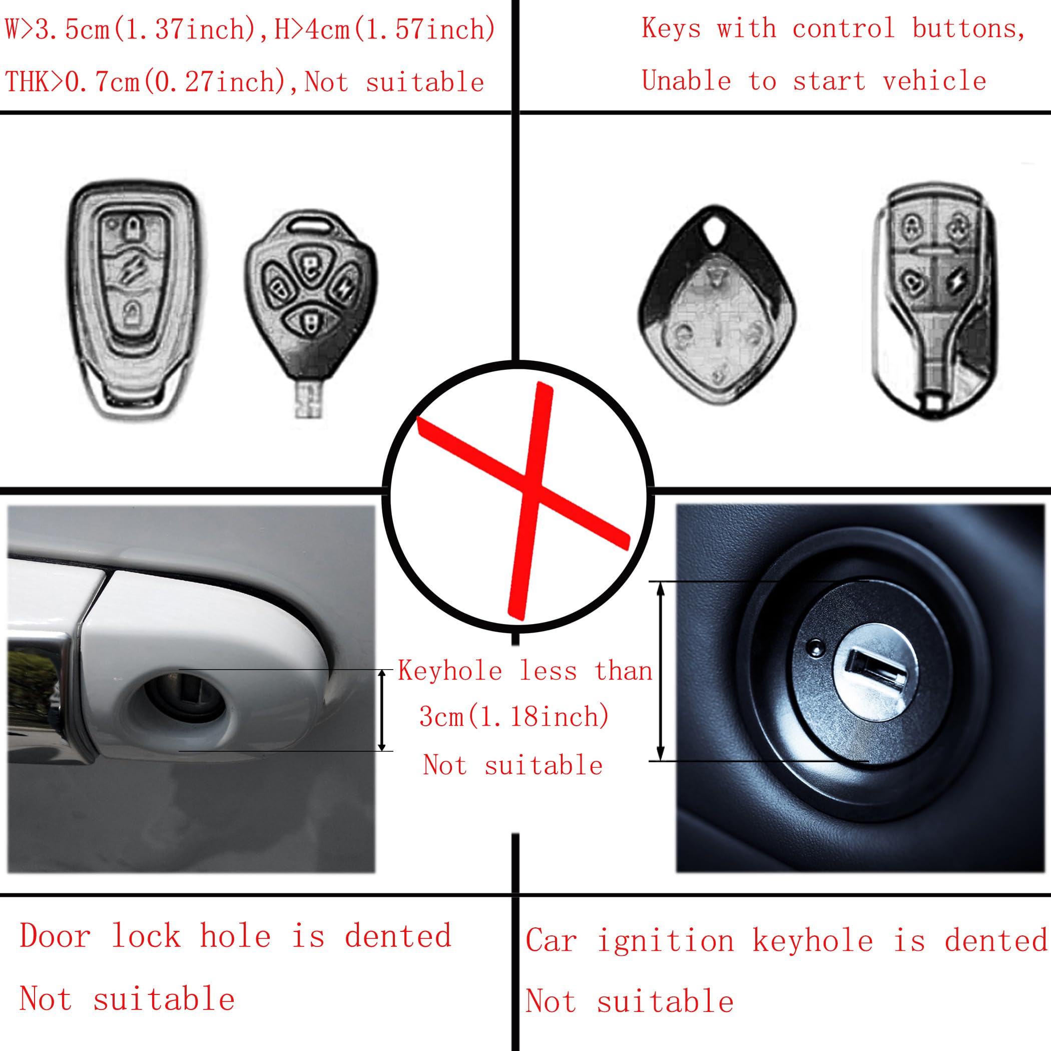 MEEBOY handmade leather car key sleeve for broken key car key cover for men and women (Coffee)