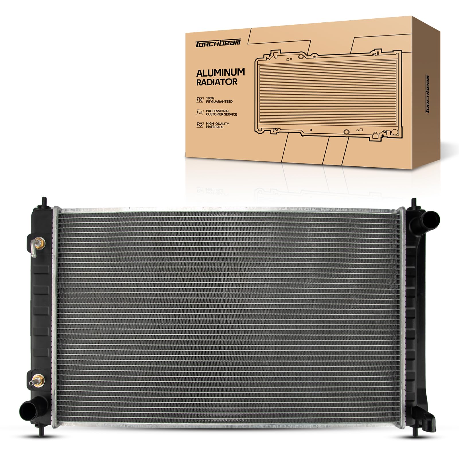 Torchbeam Car Aluminum Core Radiators Compatible with 2012-2018 Altima, 2007-2011 Altima 2.5L, 2009-2014 2016-2023 Maxima, 2007-