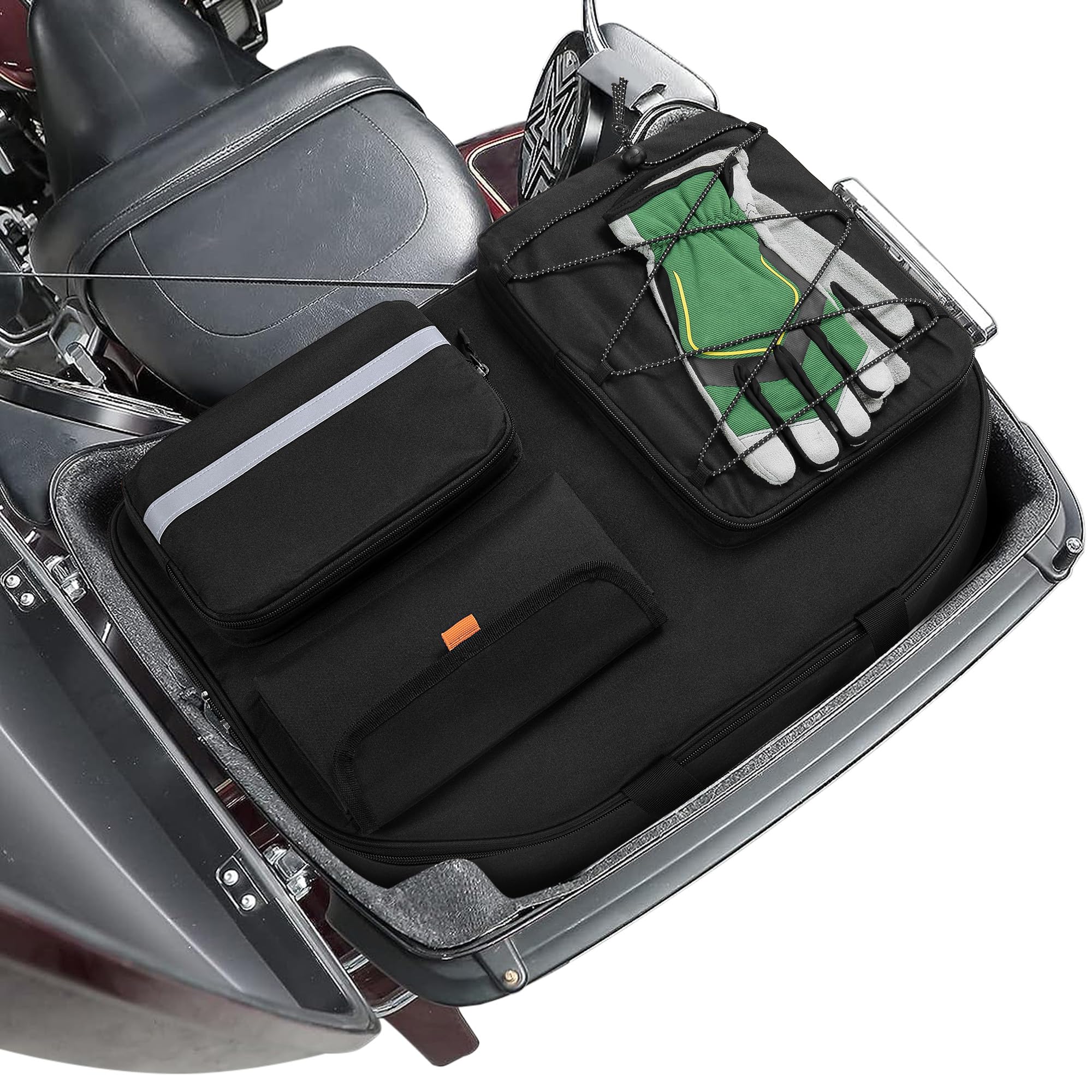 HODRANT Motorcycle Tour Pack Organizer, Tour Pack Liner Bag Compatible with Harley Davidson Street Glide Electra Glide Road King