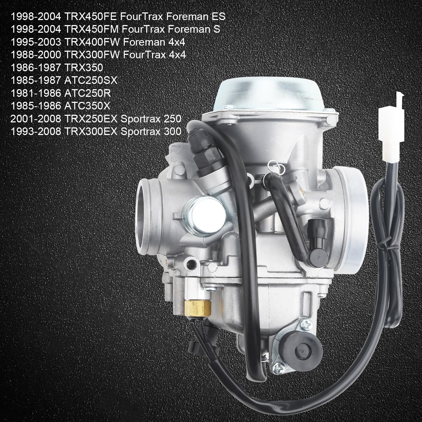 MINSTAR Rancher 350 Carburetor for Honda TRX350 00-06, TRX450 S/ES 98-04, FourTrax 300, Foreman 400 with
