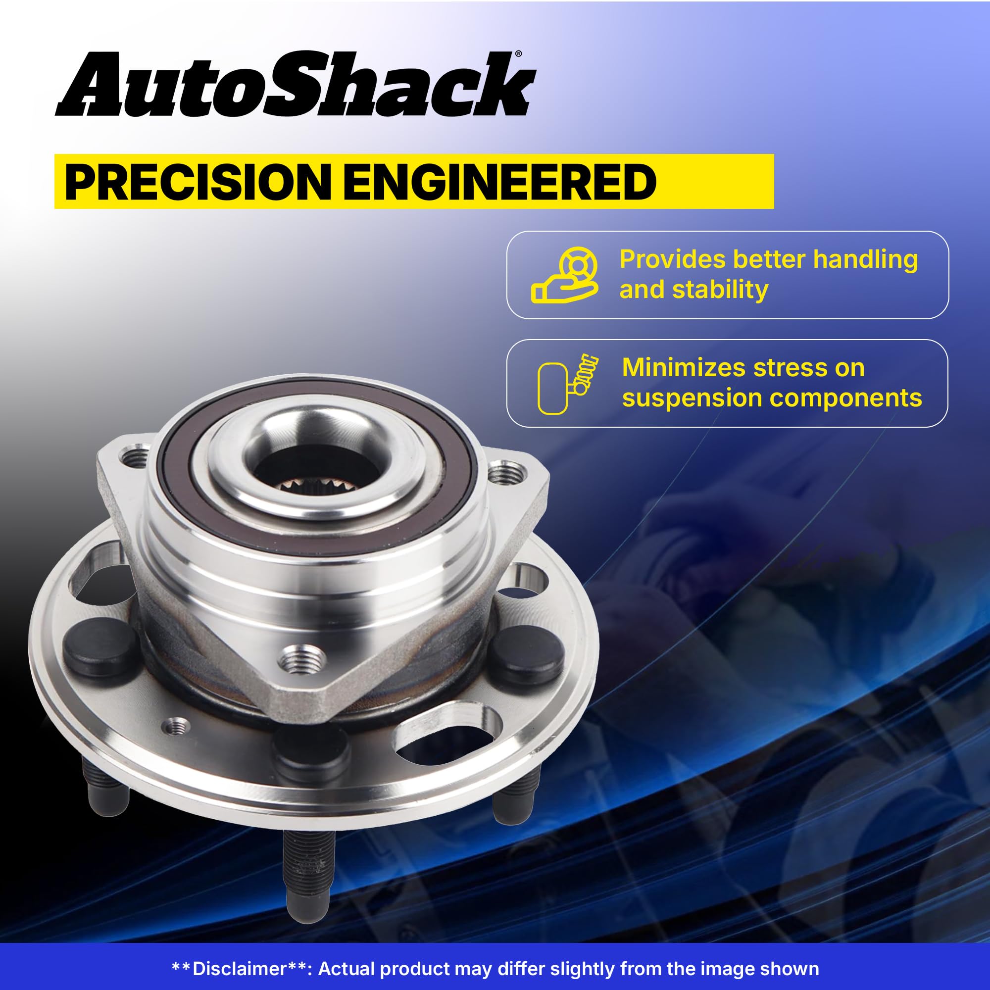 Autoshack Rear Wheel Hub Bearing Pair Of 2 Driver And Passenger Side Replacement For 2007-2012 Hyundai Veracruz 2007-2018 Santa Fe 2013-2018 Santa Fe Sport 2013-2019 Santa Fe Xl- 5-Lug Hb613268Pr