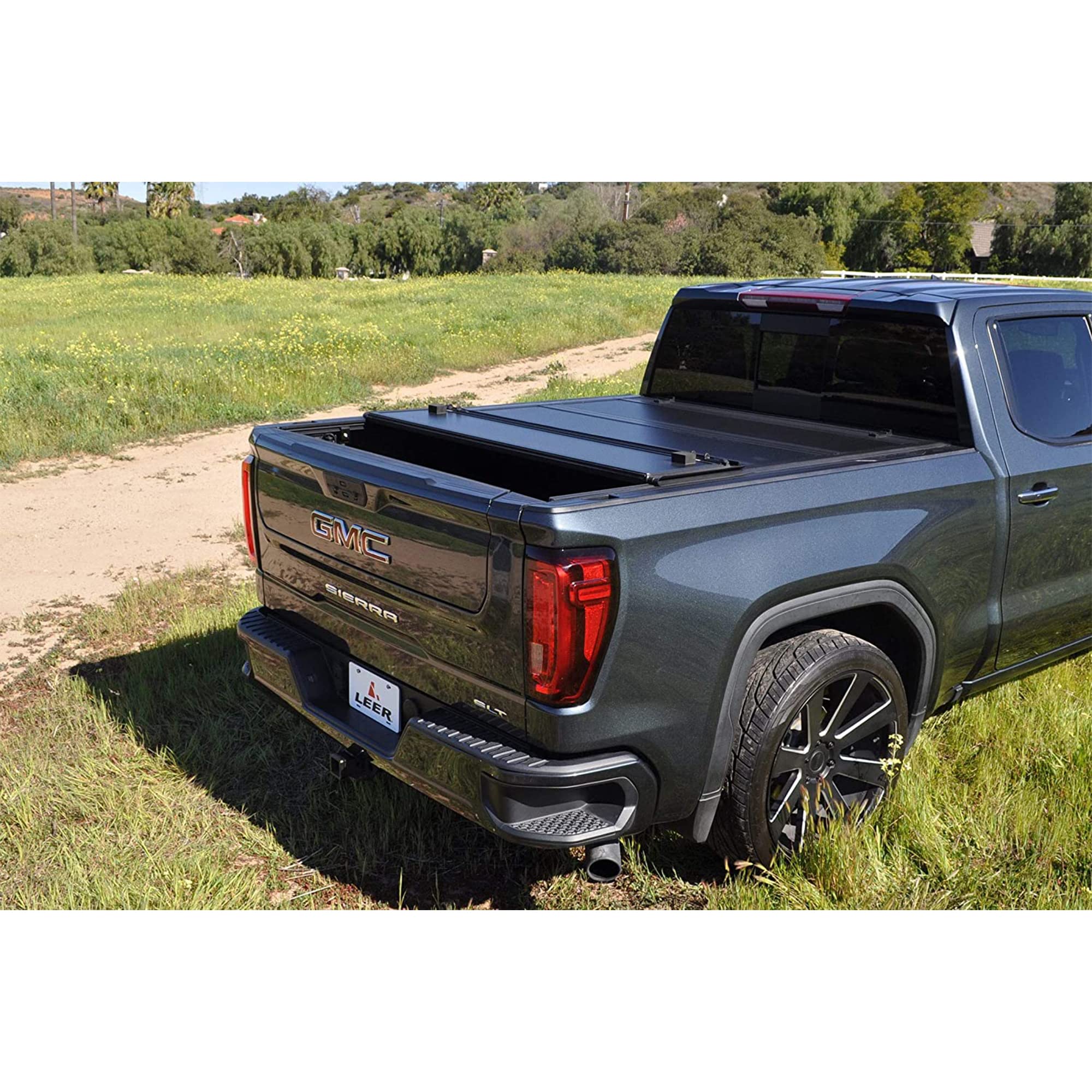 Leer Hf650M Quad-Folding Truck Bed Tonneau Cover, Fits Chevy Silverado And Gmc Sierra, Years 2019-2024, 5'8 Truck Bed, Black