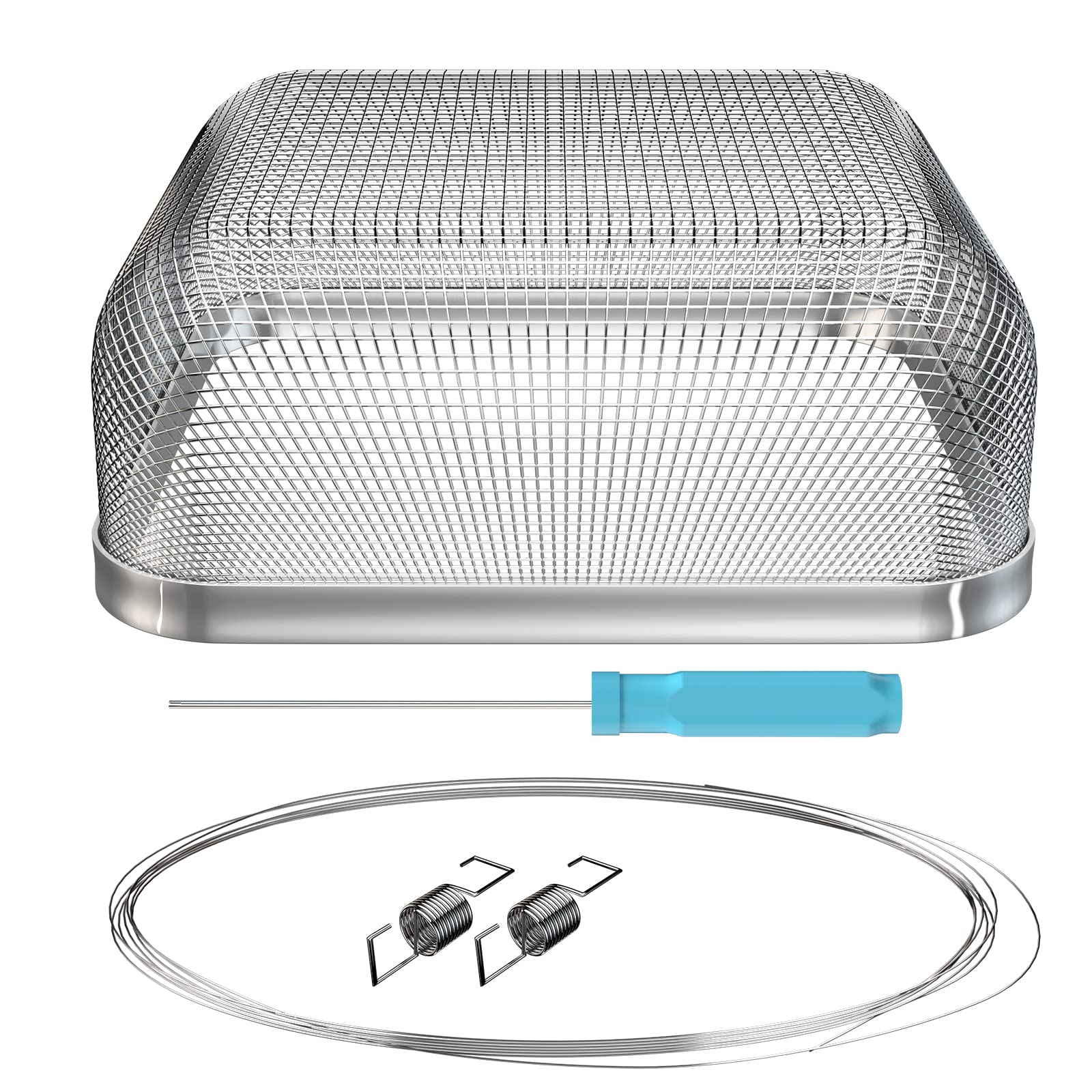 BougeRV RV Furnace Vent Screen,4.5 x 4.5 Inches RV Trailer Water Heater Cover Stainless Steel Square Mesh Screen RV Accessories 