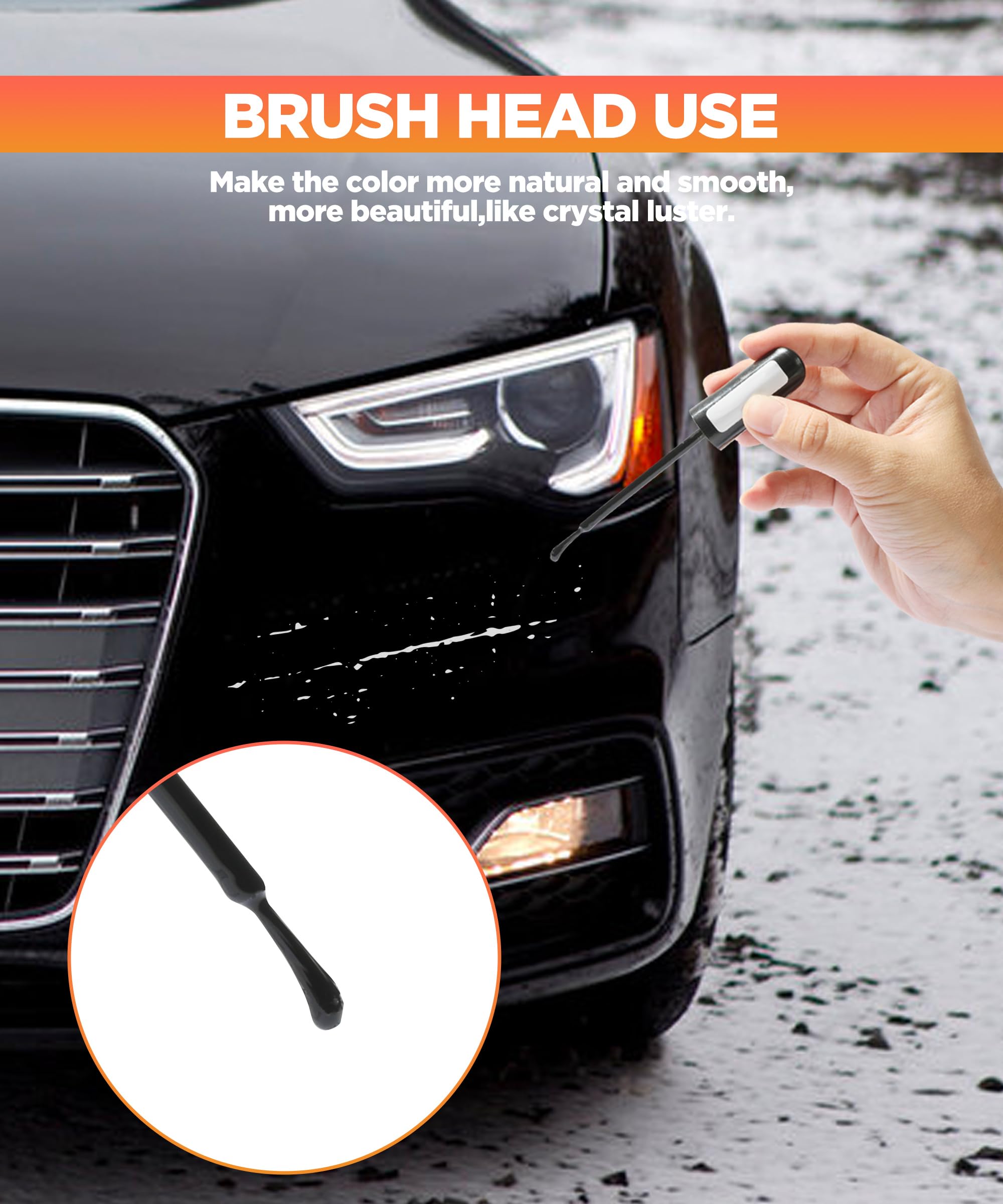 AOCISKA Car Scratch Remover Pen - Paint Touch Up and Repair Accessory for Auto Body - Pro Mending Tool (Black)