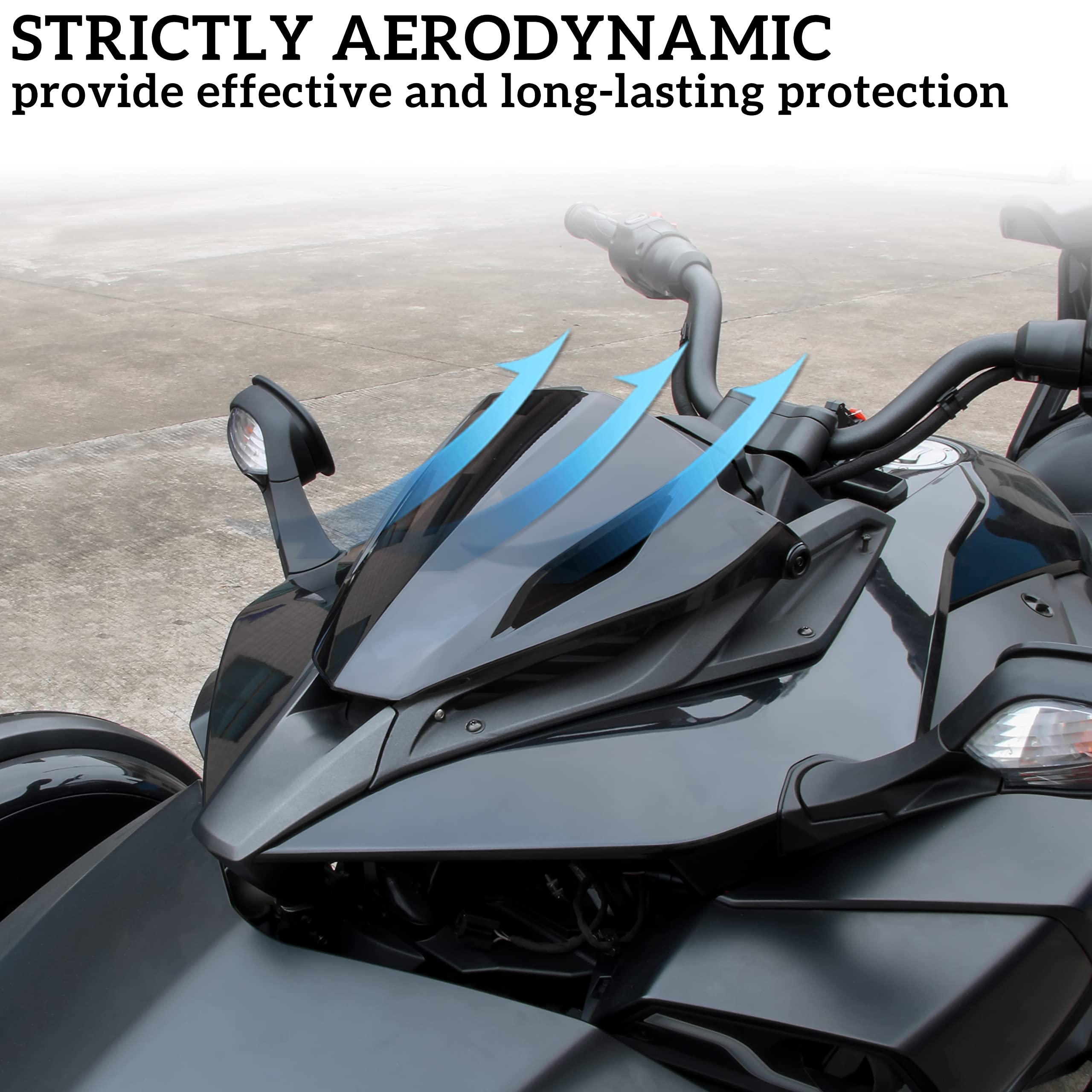 Sautvs Tinted Gauge Spoiler For Can Am Spyder F3 F3 S 2015-2023, Smoked Gauge Shield Support Gauge Spoiler Cover For Canam Spyder F3 / F3-S 2015-2023 Accessories, Replace #219400531