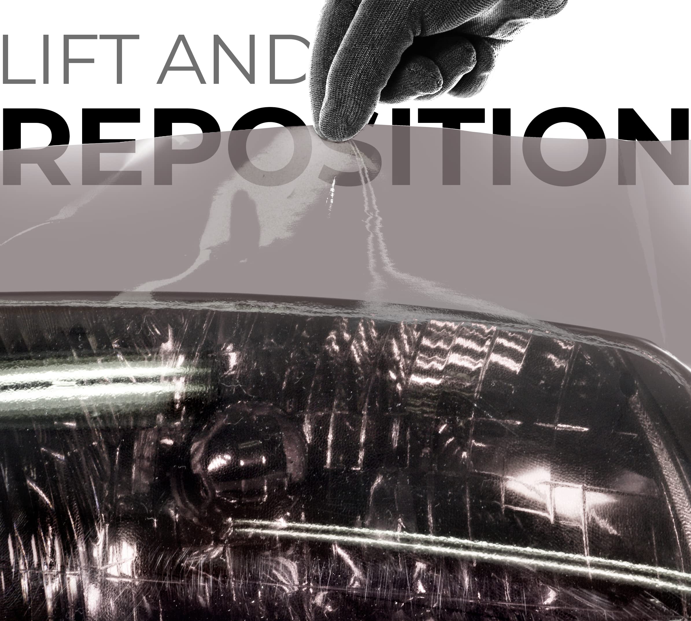 Vvivid Air-Tint Self-Adhesive Headlight Tinting Vinyl (Light Smoke (15.9' X 48') W/Tools)