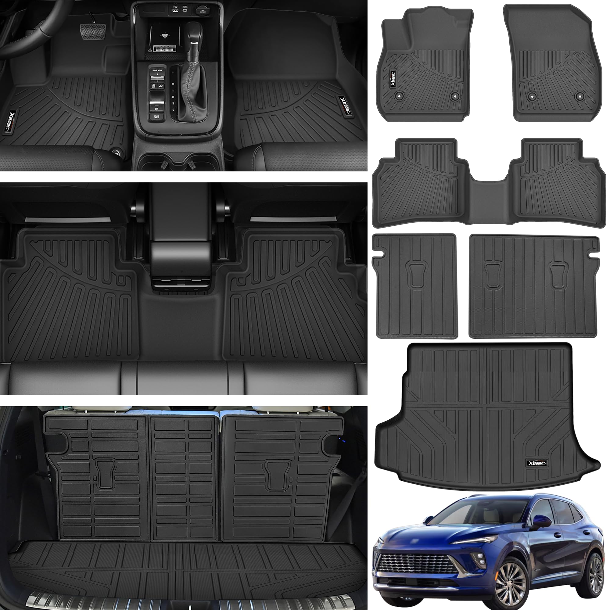 Floor Mats For 2021-2024 2025 Buick Envision With Cargo Liner All Weather Tpe Protection Floor Liners Full Set With Trunk Mat Fo
