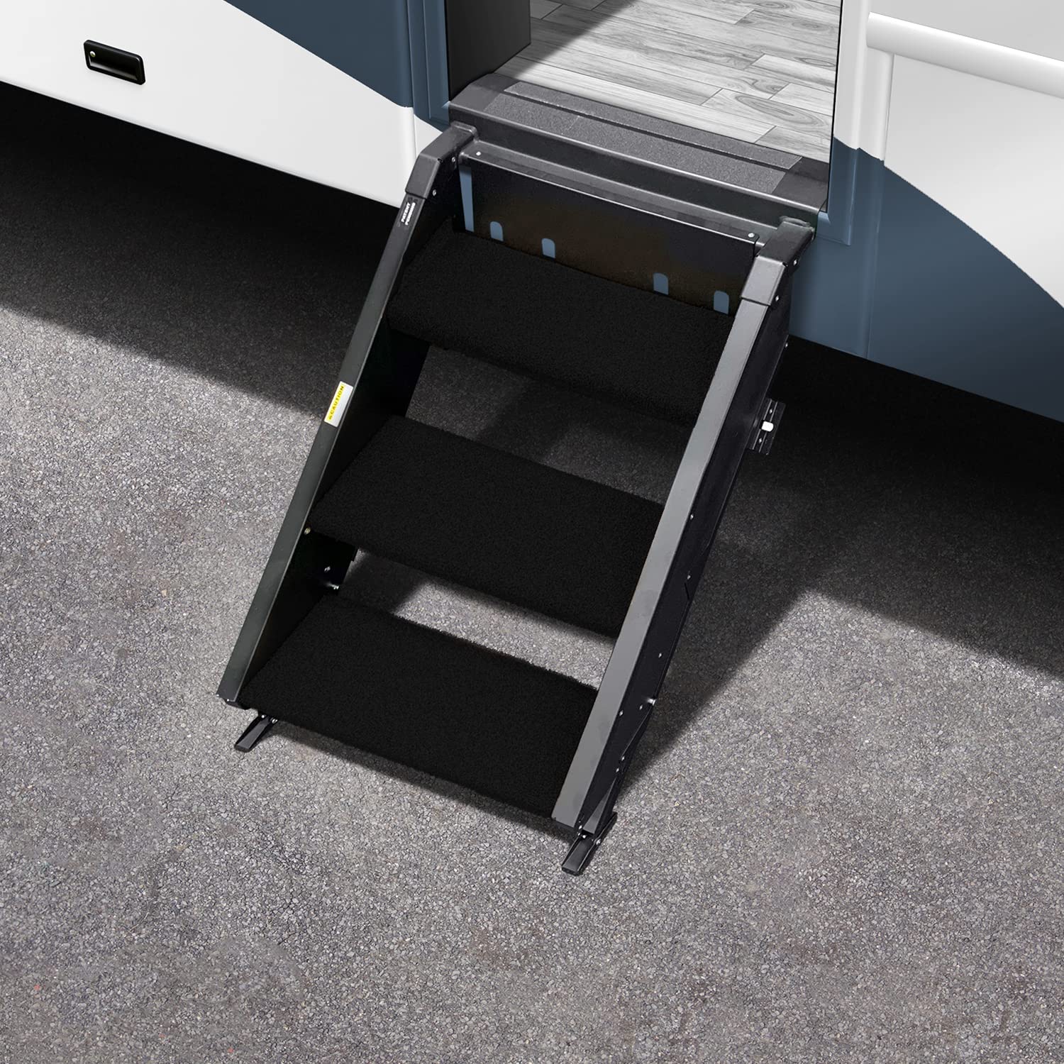 Prest-O-Fit 2-0512 Trailhead Step Rug 17.5 In. W (3 Pc Set) Fits Morryde Stepabove 3 Step - Obsidian Black