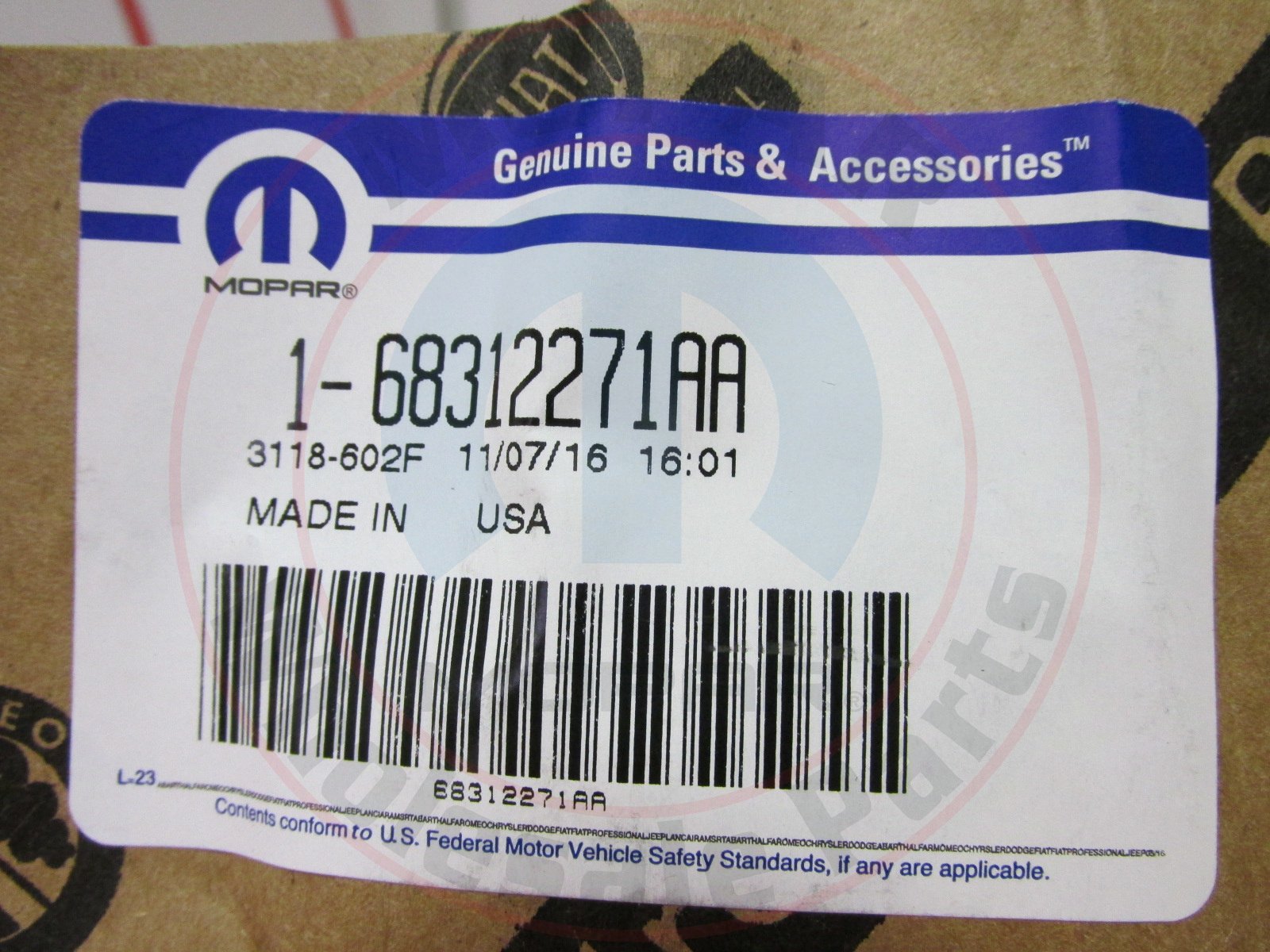 Mopar 68312271Aa Name Plate