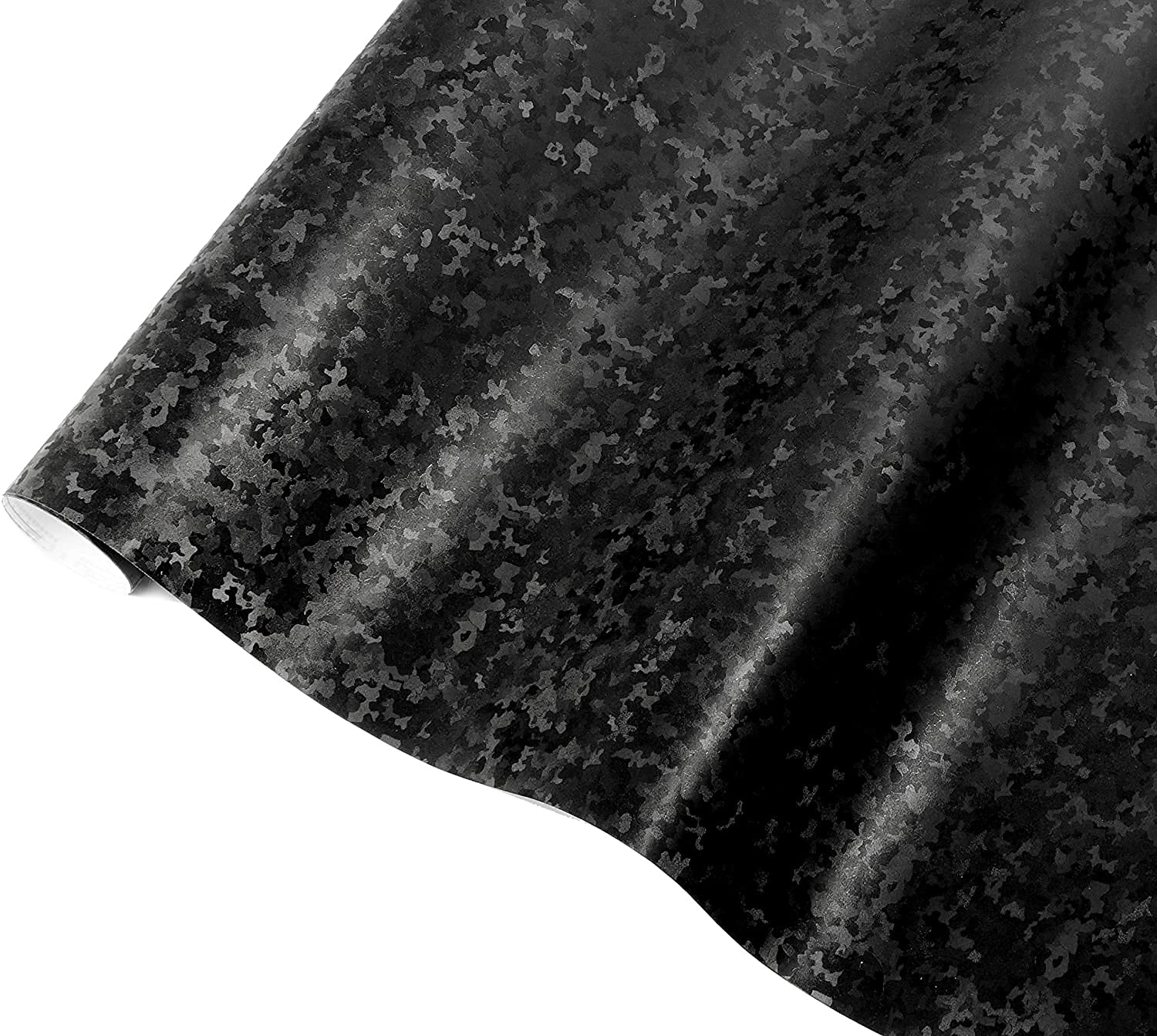 Vvivid+ Black Stealth Small Patternless Camouflage Vinyl Wrap Roll (5Ft X 5Ft)