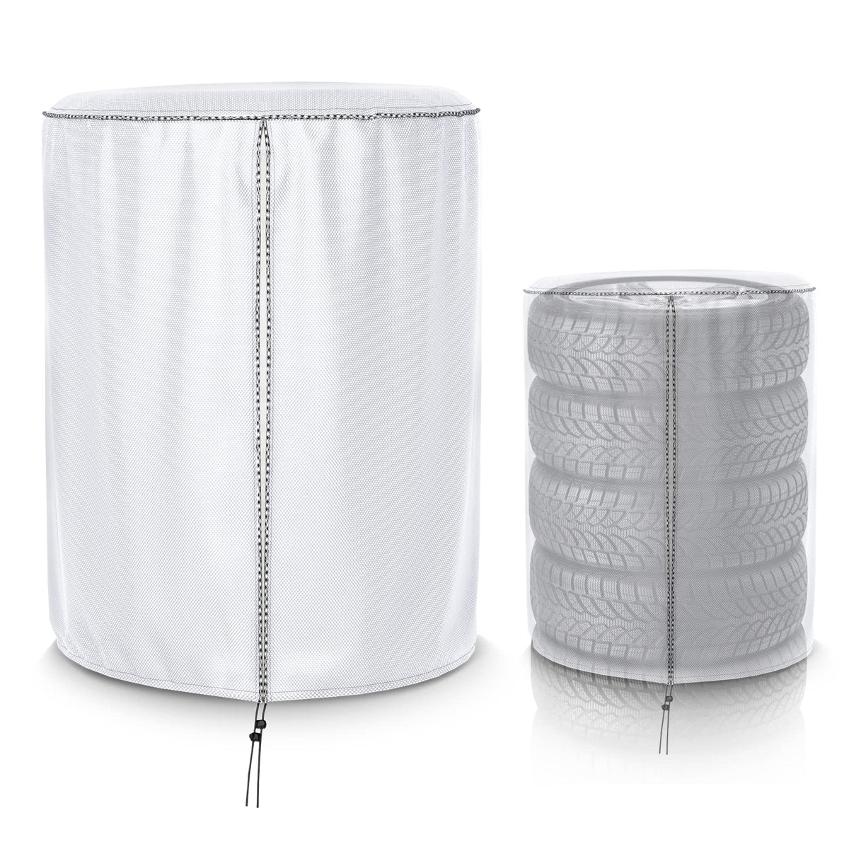 Akefit Tire Storage Cover, Seasonal Tire Cover Waterproof Silver Tire Storage Bag For Spare Tire Fits Up To 25'' D