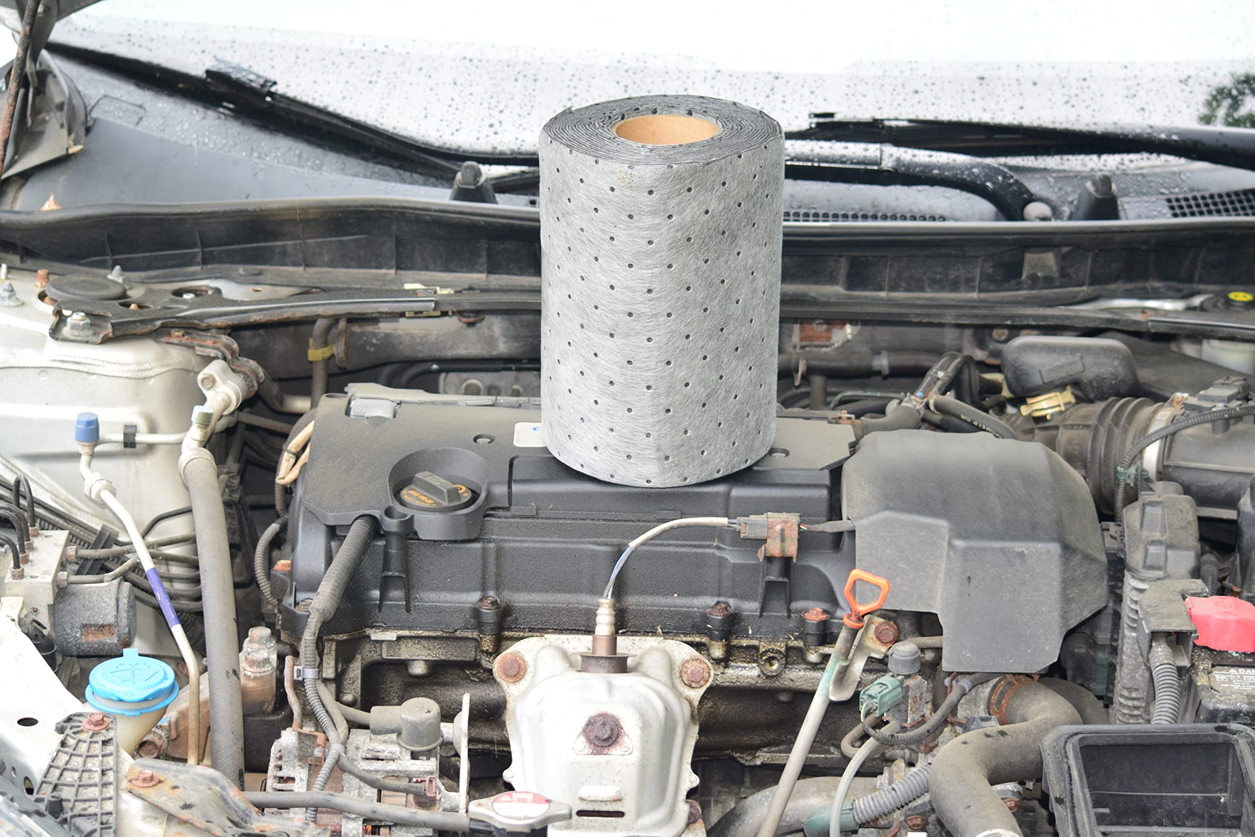 Atlas Connect Oil Absorbing Pads Roll | 10' X 10' | 3Mm Thickness | 30 Medium Duty Oil Absorbent Pads Gray |