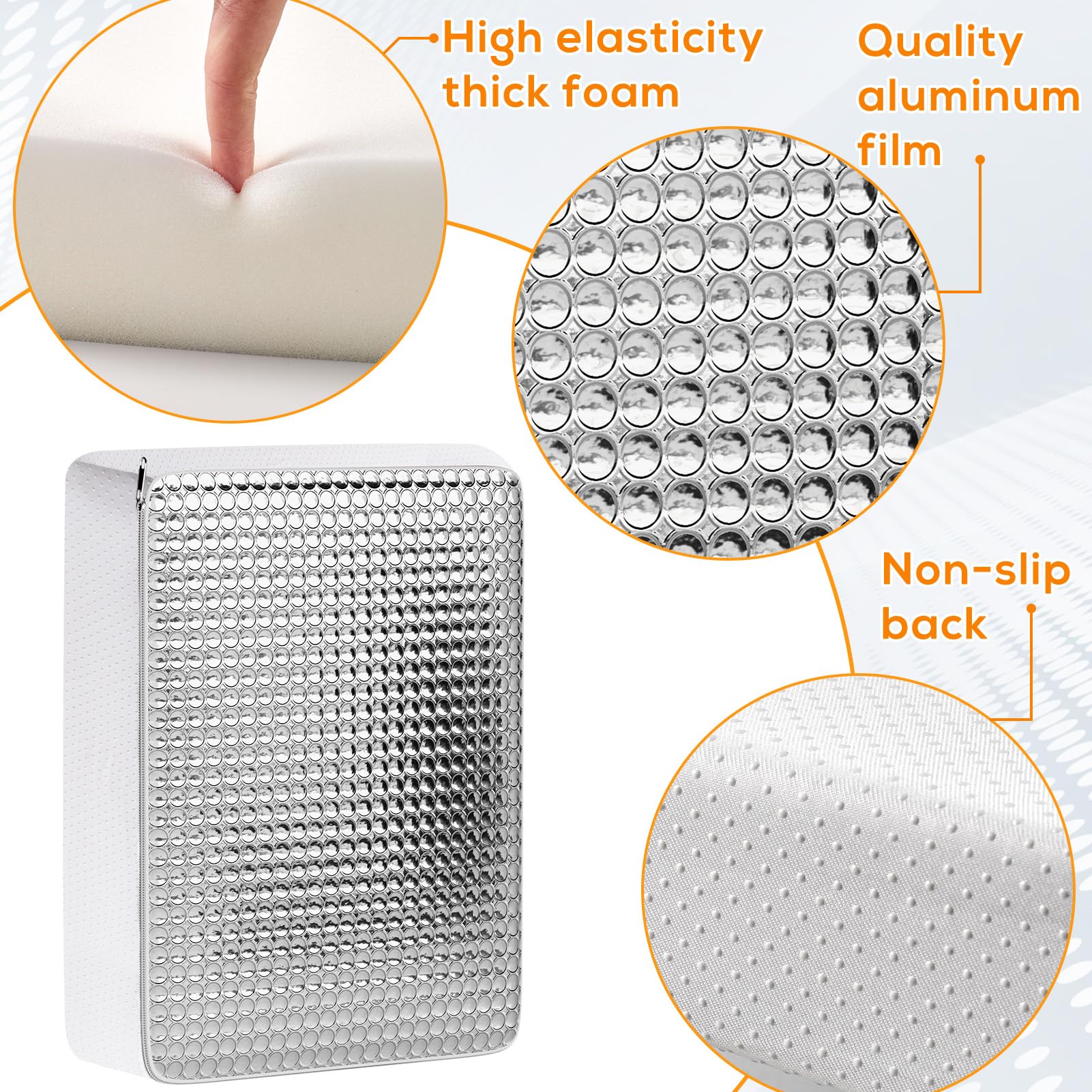 Yunvi Rv Skylight Insulator 14X22X2.8,Rv Vent Cover And Skylight Shade,Waterproof Rv Vent Insulator Sunroof Pillow For Inside Ca