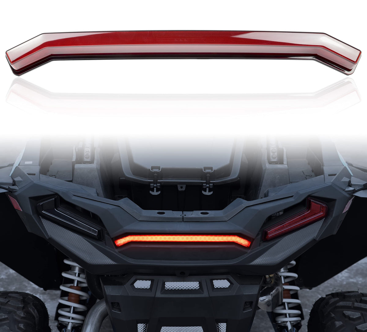 Ldetxy Led Center Tail Light For Sportsman/Rzr Xp 1000 Turbo, Rear Center Accent Lamp Taillight Brake Light Assembly For Polaris Rzr Xp 1000 Turbo/Sportsman 1000 Xp Accessories 2019-2023 - Red