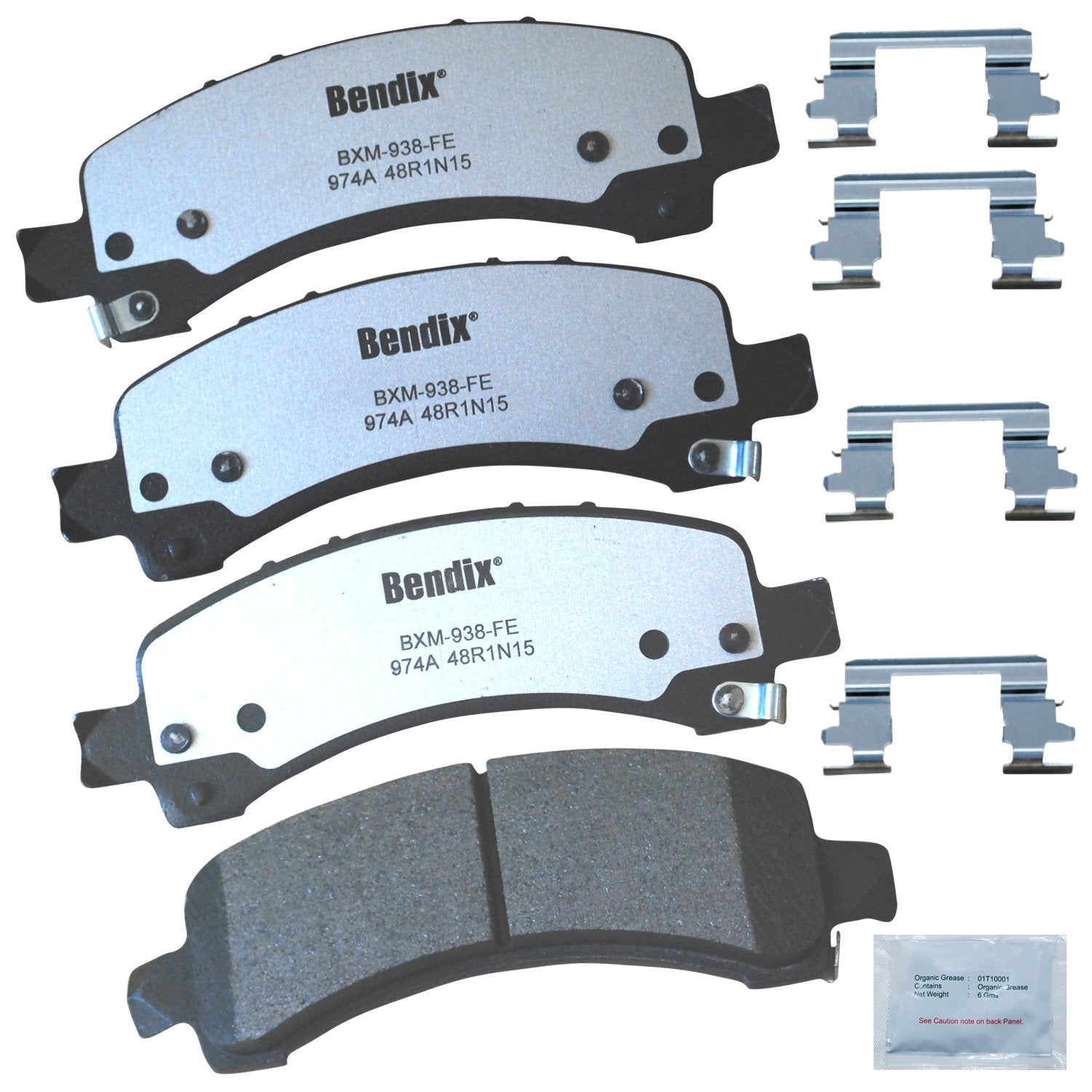 Bendix Fleet Metlok Mkd974Afm Semi-Metallic Rear Brake Pads For Select Models Cadillac Escalade,Chevrolet Avalanche 1500,Express