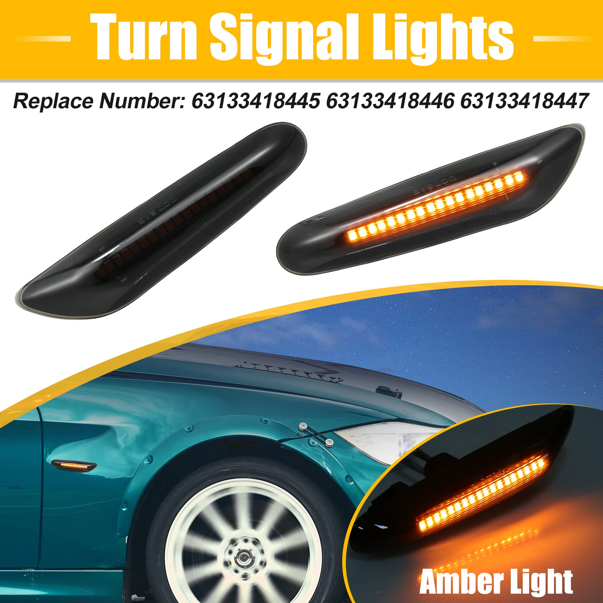 X Autohaux Full Led Side Turn Signals For Bmw 1 3 5 Series E36 E46 E60 E87 E90 E92 X1 X3 63133418447 63133418448 Fender Side Mar